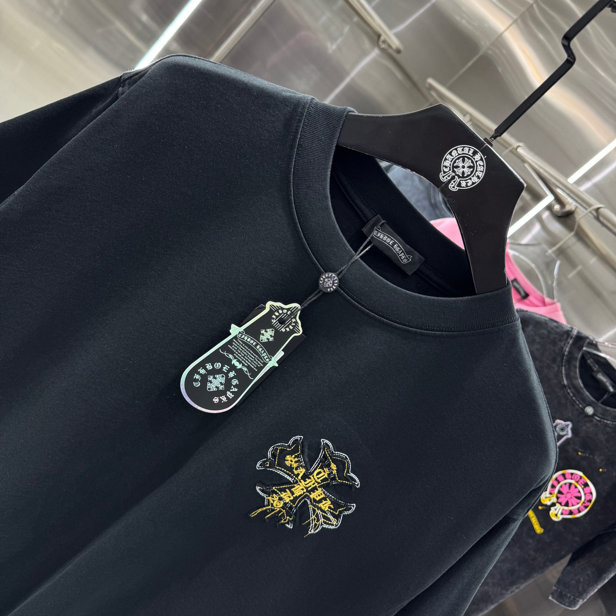 Chrome Hearts 克罗心 CH 春夏新款 2026 重工水洗贴布绣 万针刺绣工艺短袖T恤 重工水洗面料300克重