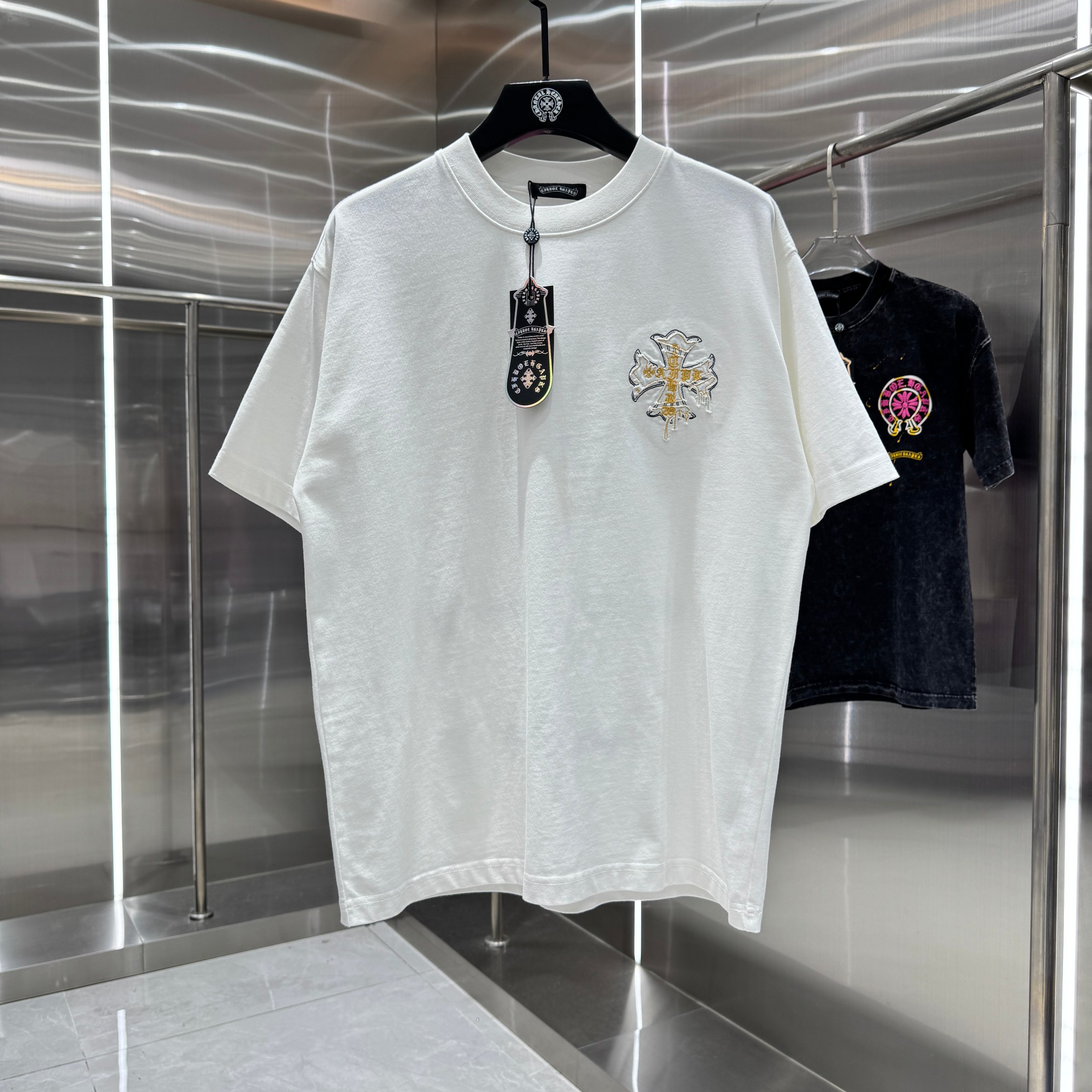 Chrome Hearts 克罗心 CH 春夏新款 2026 重工水洗贴布绣 万针刺绣工艺短袖T恤 重工水洗面料300克重