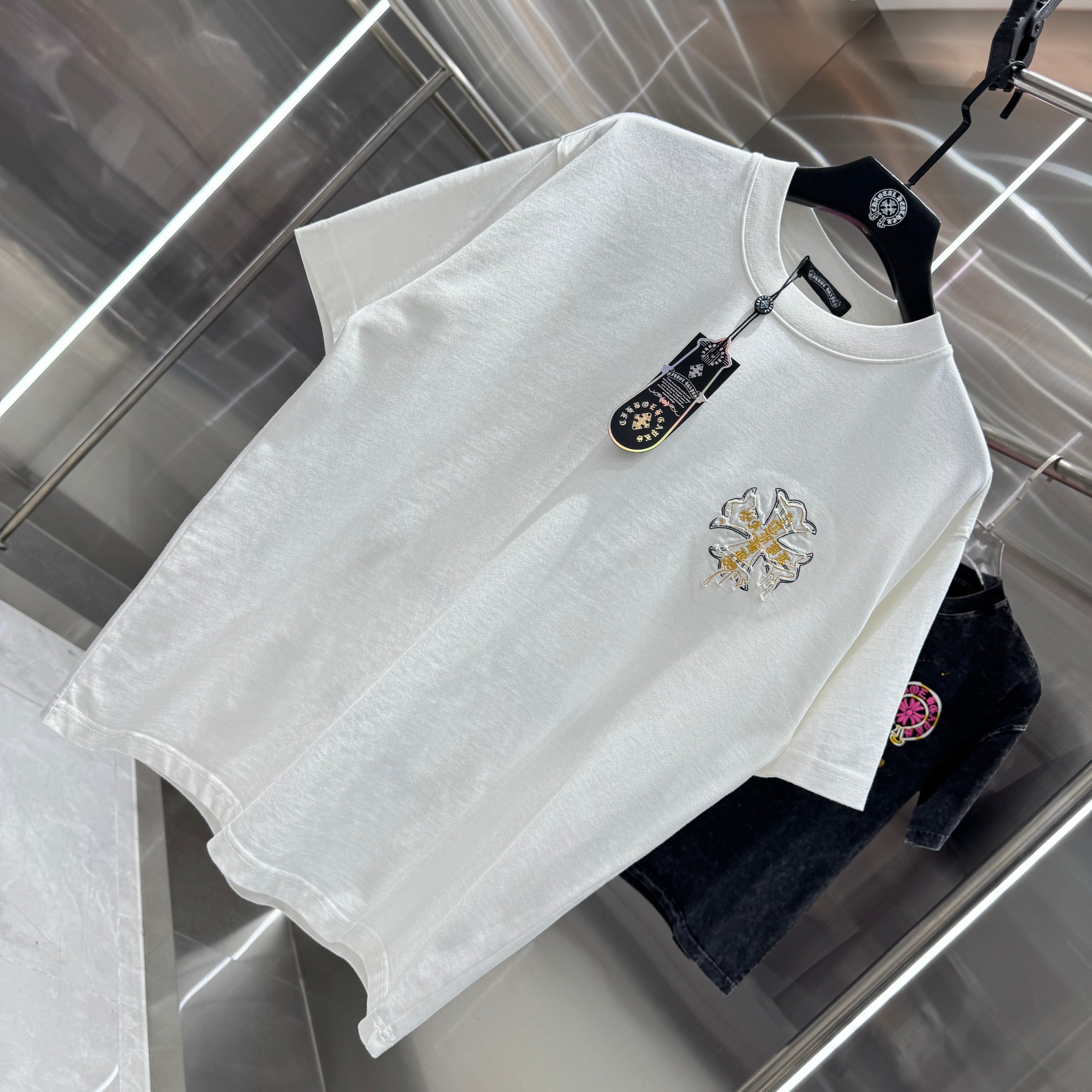 Chrome Hearts 克罗心 CH 春夏新款 2026 重工水洗贴布绣 万针刺绣工艺短袖T恤 重工水洗面料300克重
