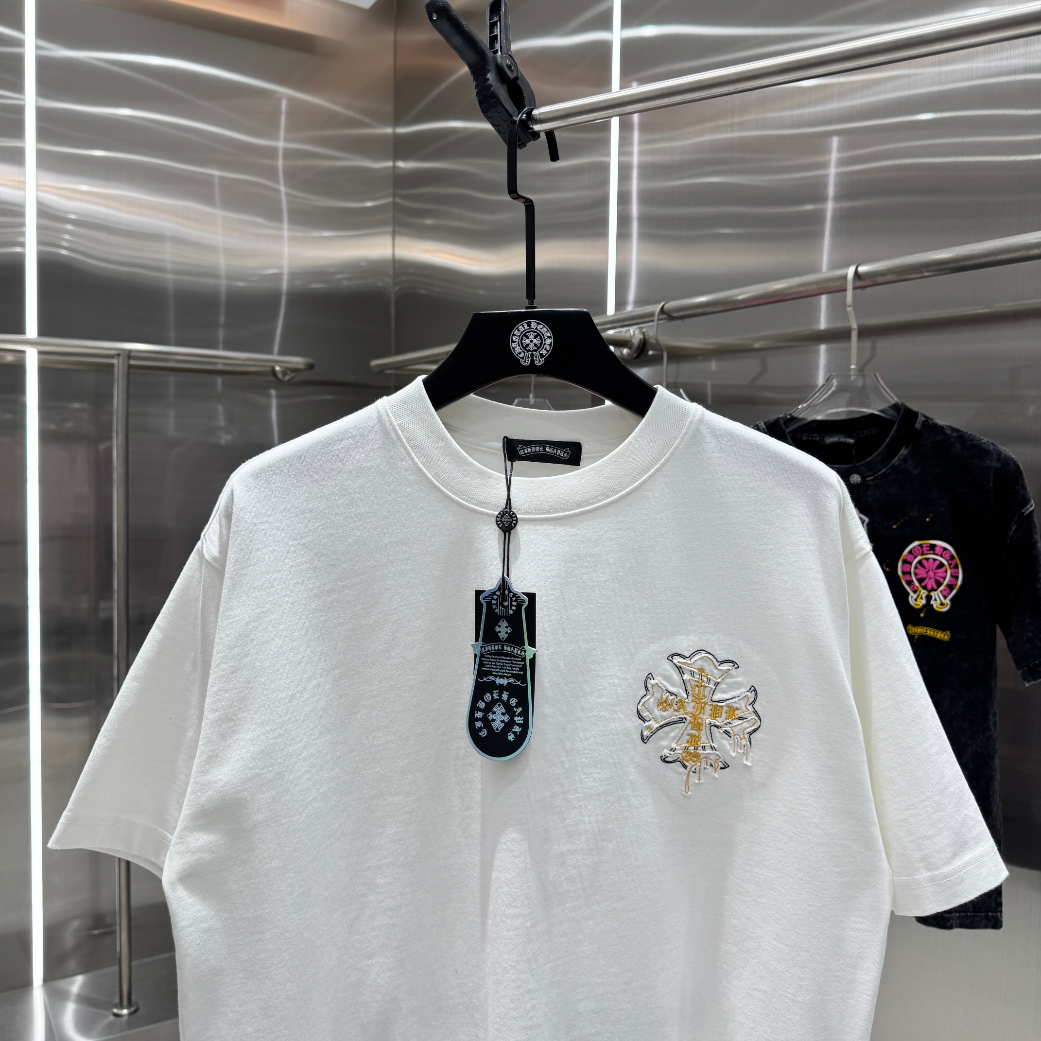 Chrome Hearts 克罗心 CH 春夏新款 2026 重工水洗贴布绣 万针刺绣工艺短袖T恤 重工水洗面料300克重