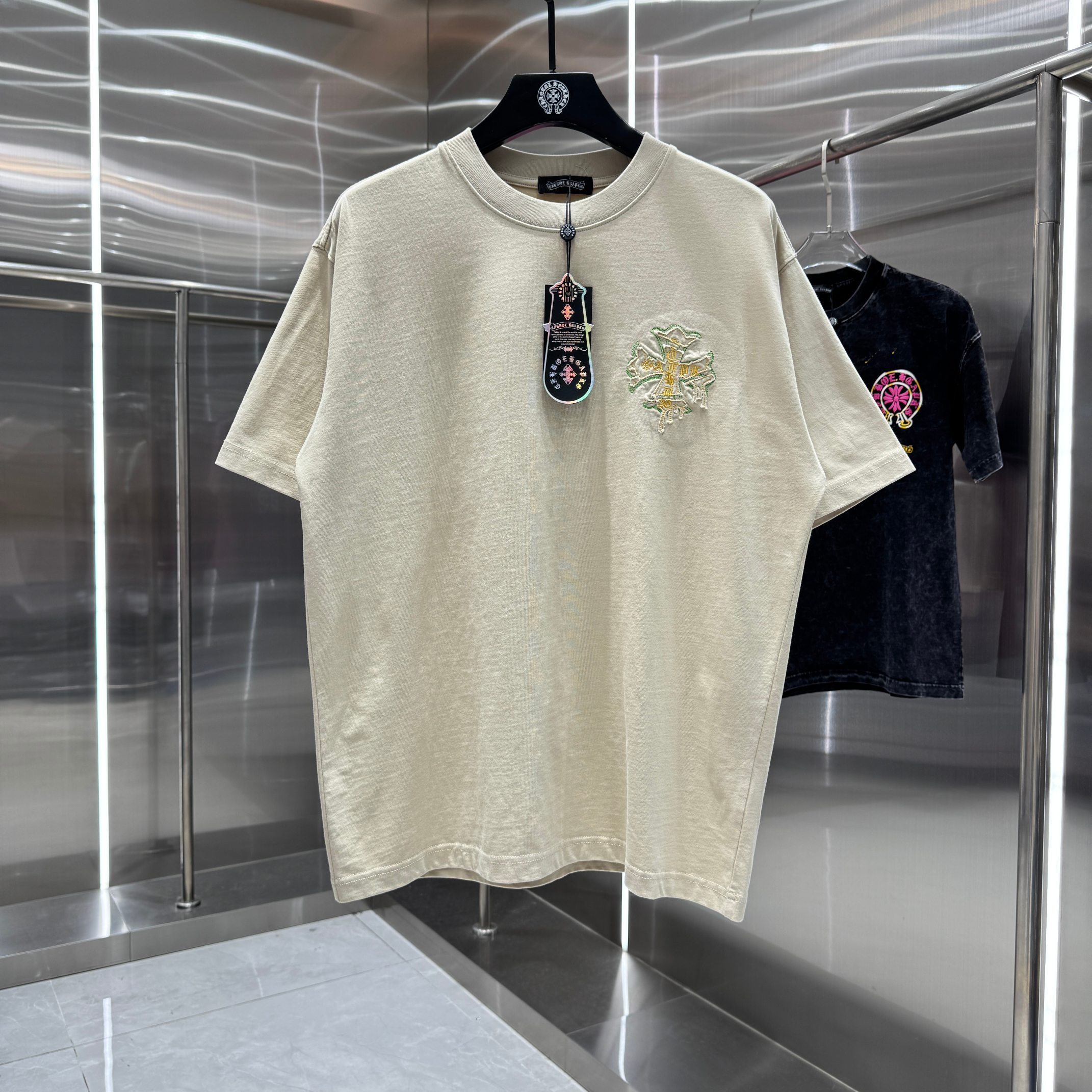 Chrome Hearts 克罗心 CH 春夏新款 2026 重工水洗贴布绣 万针刺绣工艺短袖T恤 重工水洗面料300克重