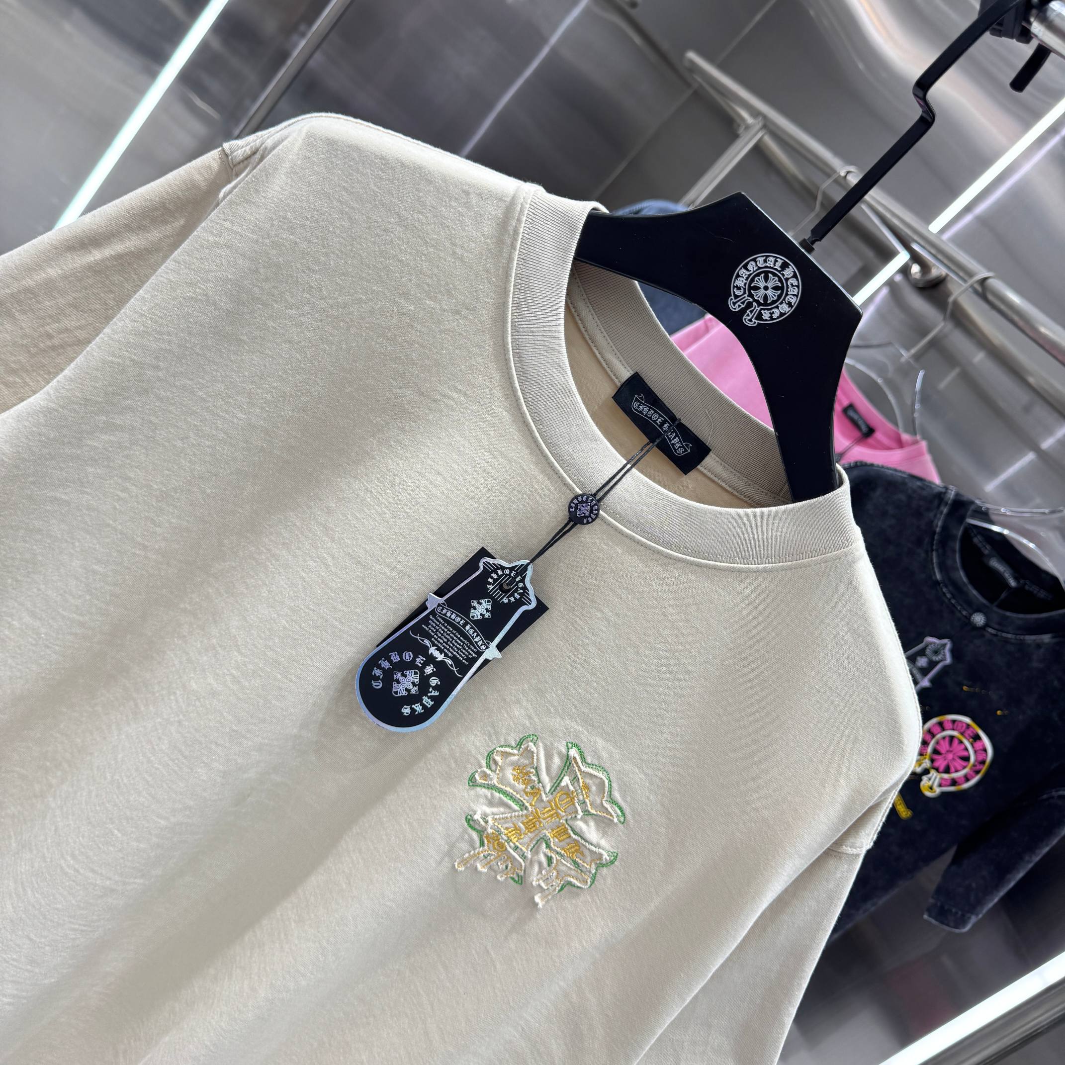 Chrome Hearts 克罗心 CH 春夏新款 2026 重工水洗贴布绣 万针刺绣工艺短袖T恤 重工水洗面料300克重