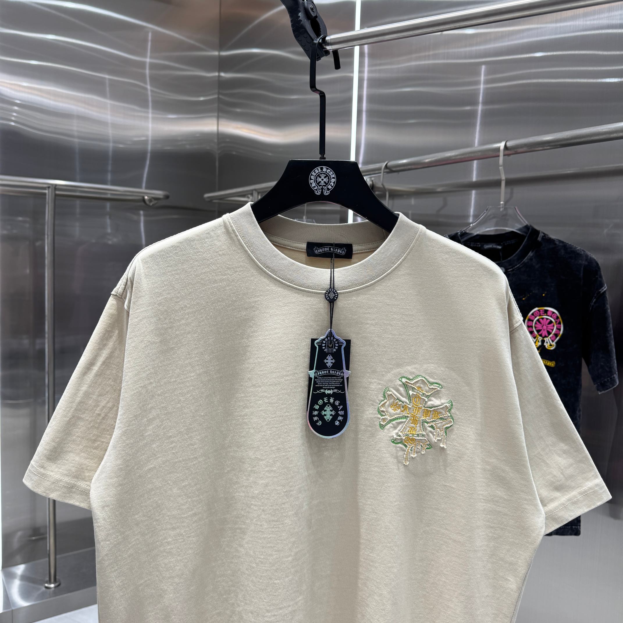 Chrome Hearts 克罗心 CH 春夏新款 2026 重工水洗贴布绣 万针刺绣工艺短袖T恤 重工水洗面料300克重