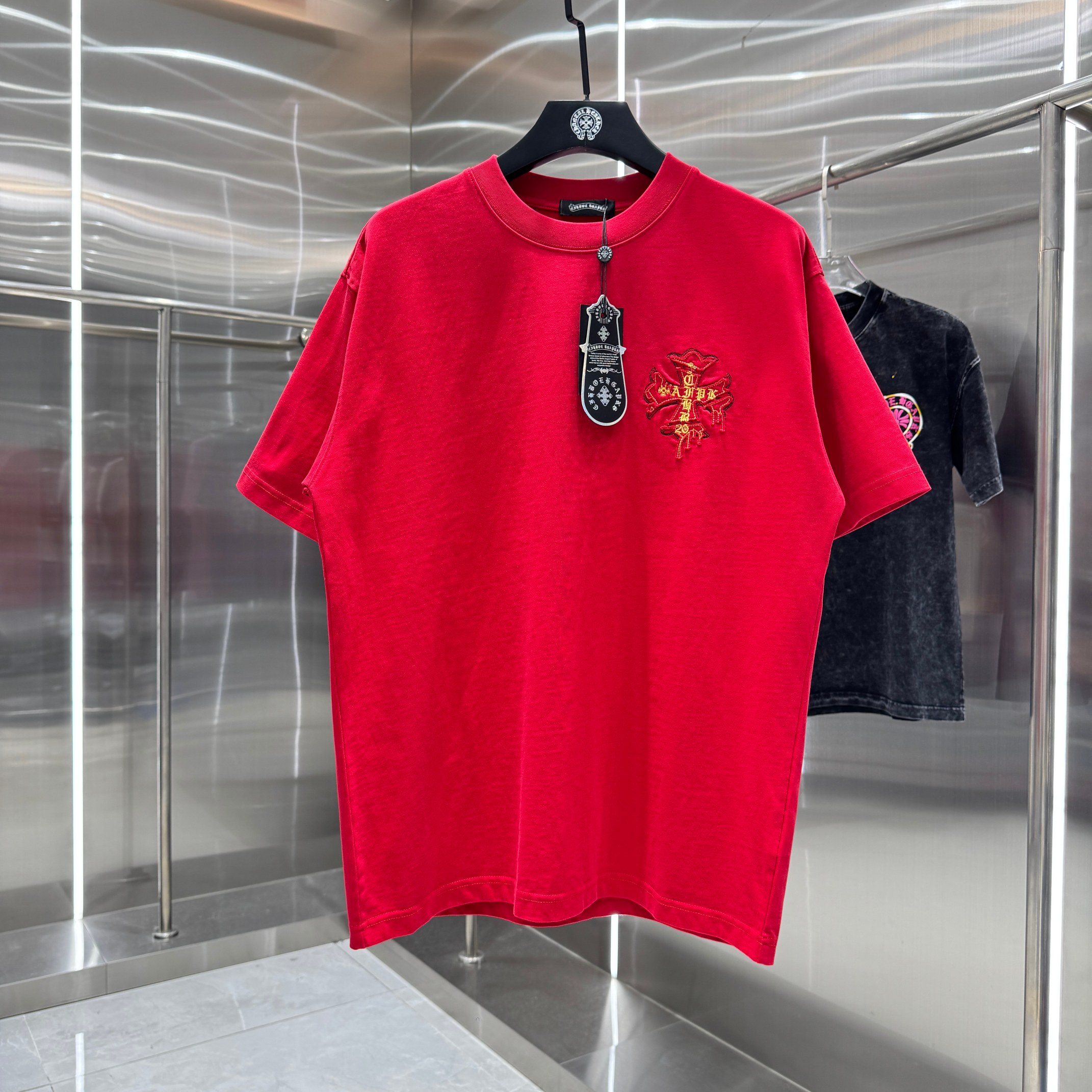 Chrome Hearts 克罗心 CH 春夏新款 2026 重工水洗贴布绣 万针刺绣工艺短袖T恤 重工水洗面料300克重