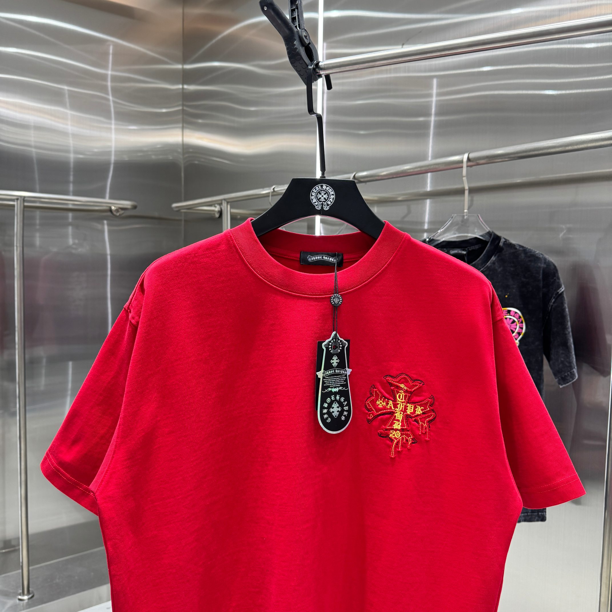 Chrome Hearts 克罗心 CH 春夏新款 2026 重工水洗贴布绣 万针刺绣工艺短袖T恤 重工水洗面料300克重