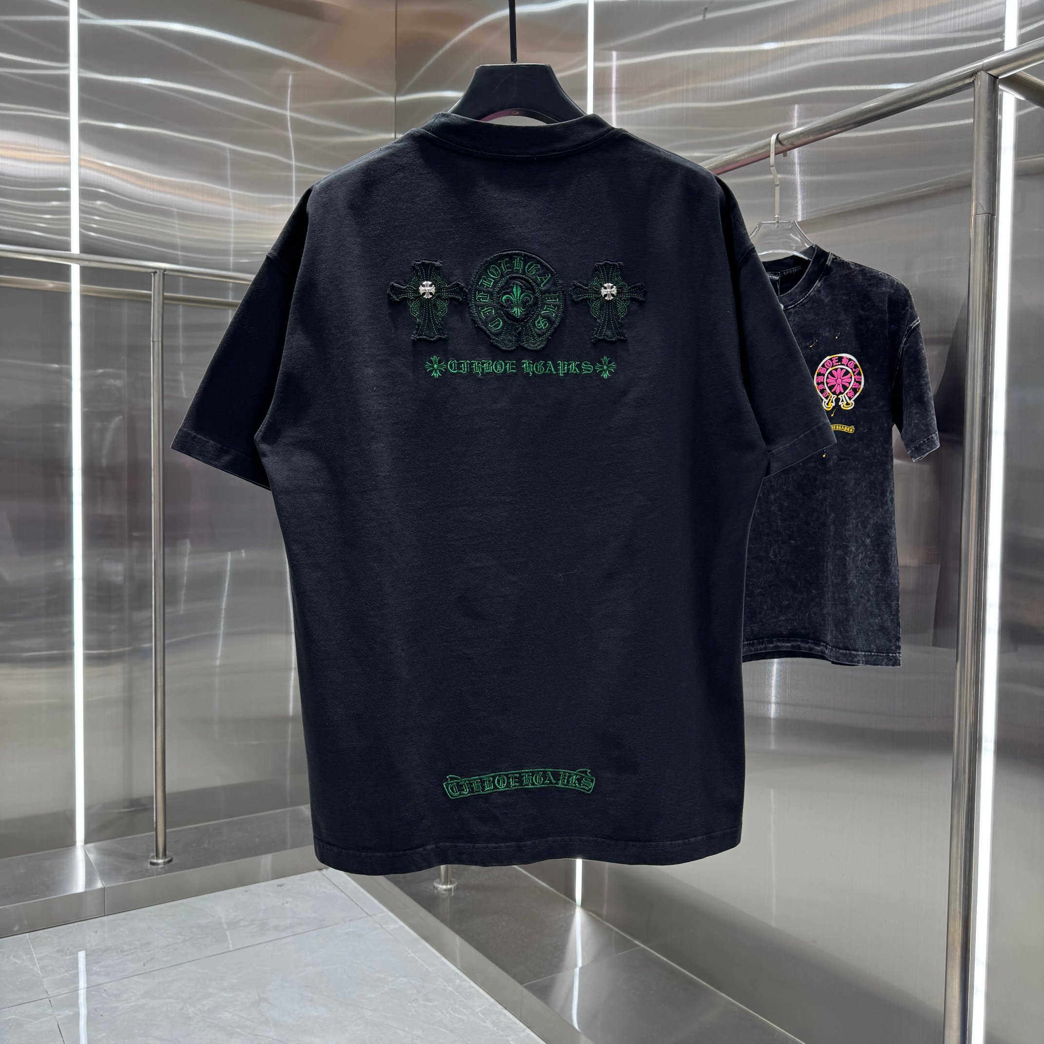 Chrome Hearts 克罗心 CH 春夏新款 2026 贴布绣绣花工艺短袖T恤 重工水洗面料350克重