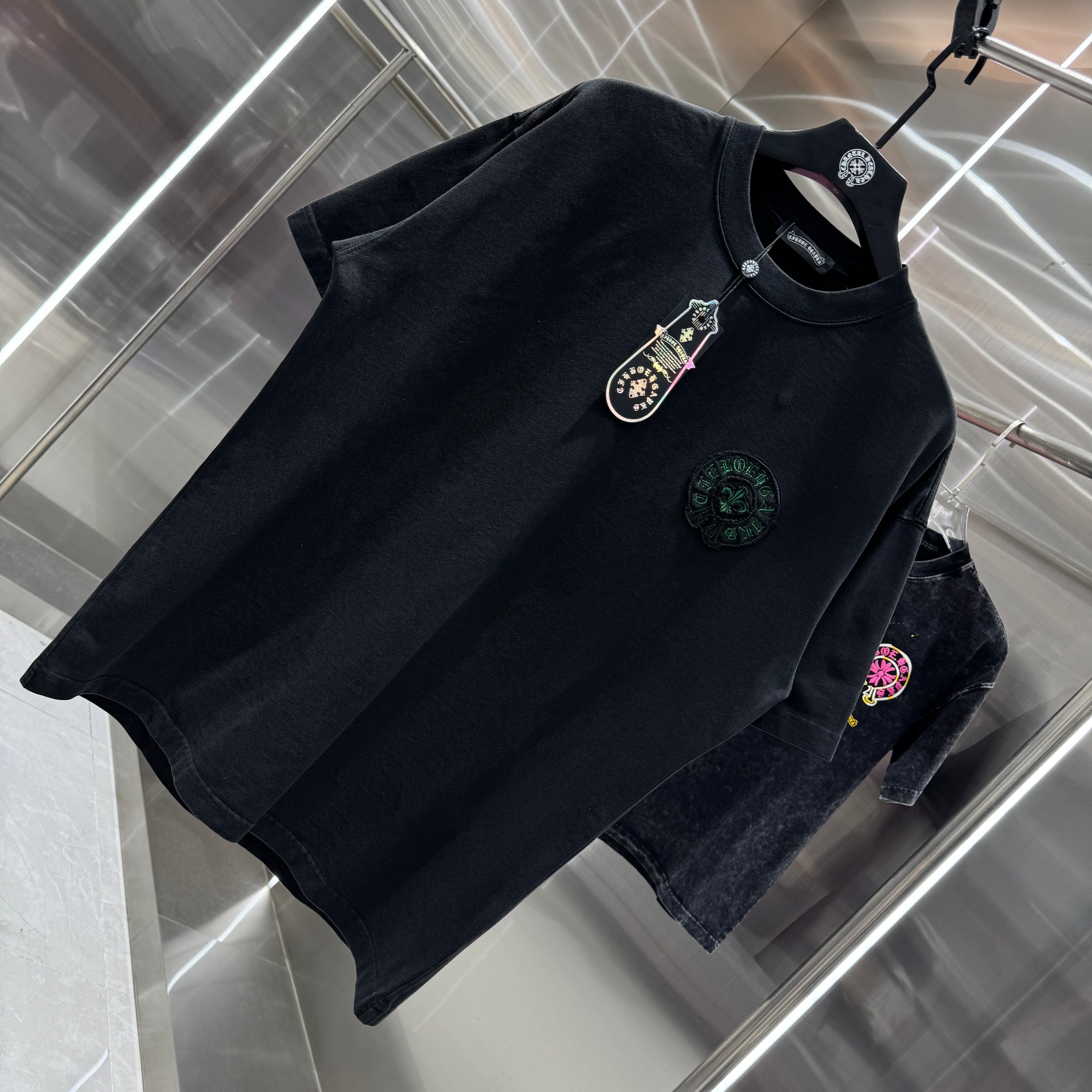Chrome Hearts 克罗心 CH 春夏新款 2026 贴布绣绣花工艺短袖T恤 重工水洗面料350克重