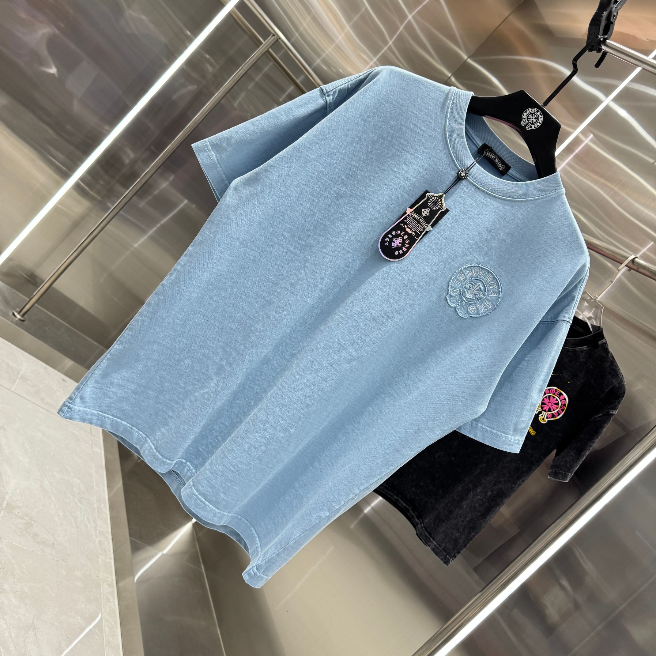 Chrome Hearts 克罗心 CH 春夏新款 2026 贴布绣绣花工艺短袖T恤 重工水洗面料350克重