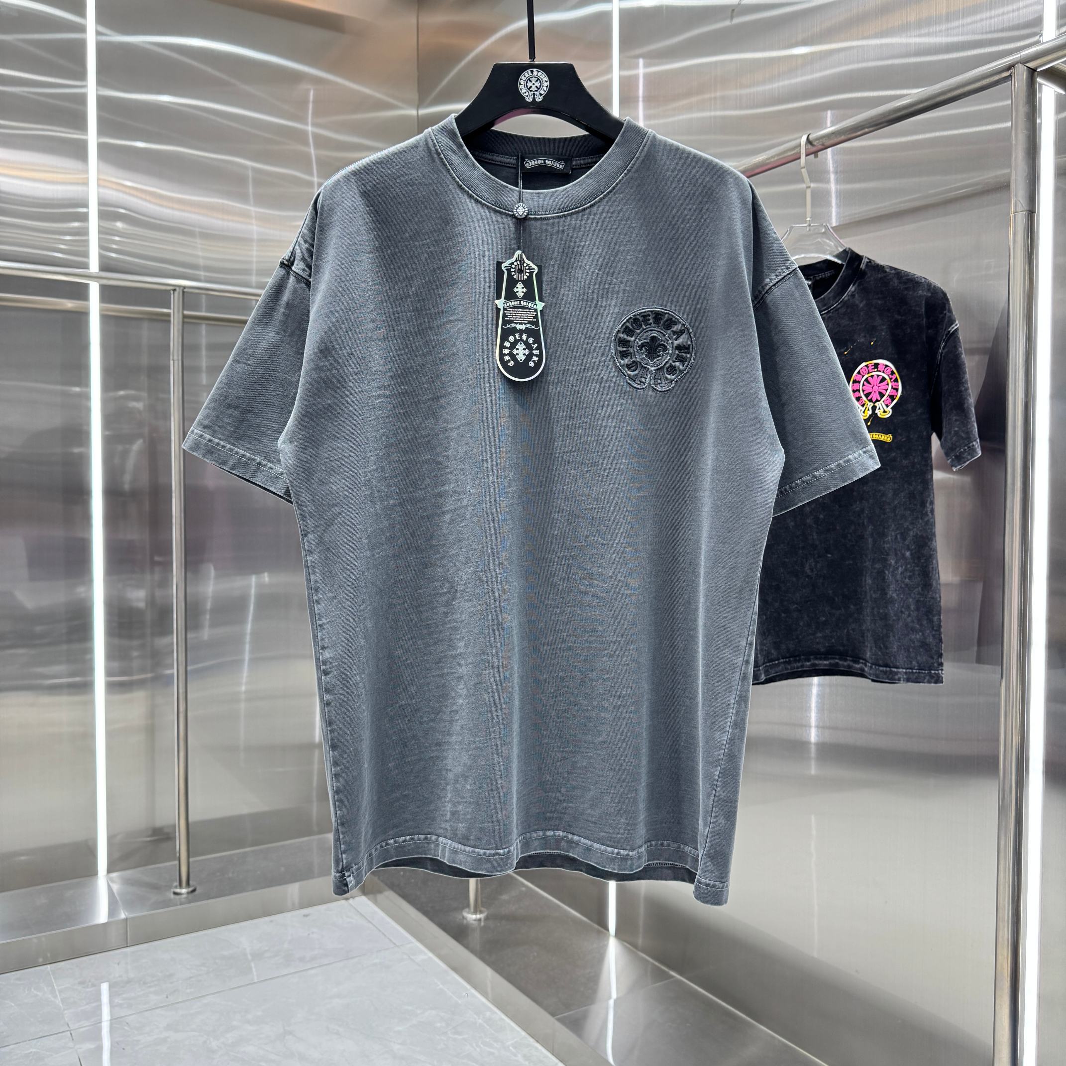 Chrome Hearts 克罗心 CH 春夏新款 2026 贴布绣绣花工艺短袖T恤 重工水洗面料350克重