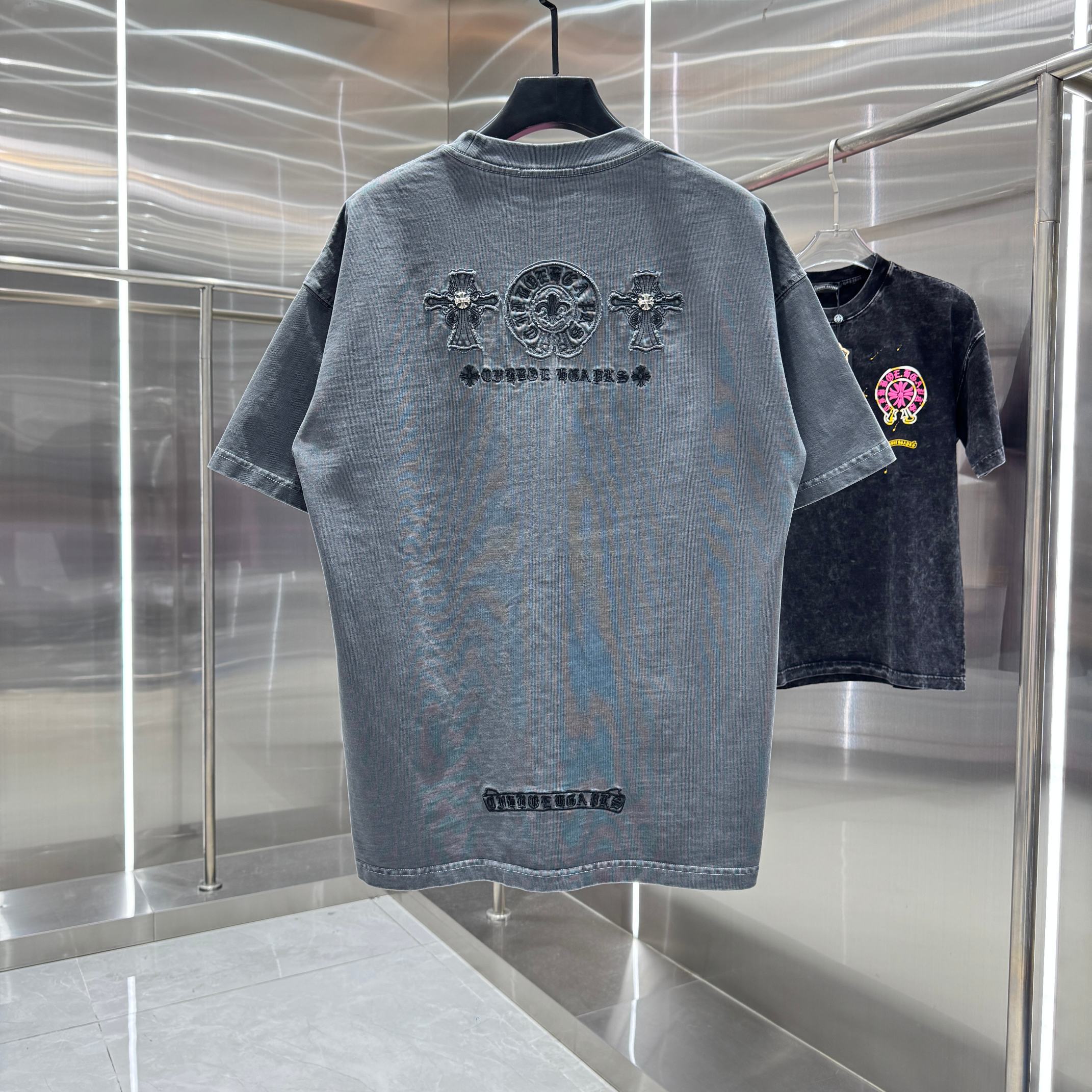Chrome Hearts 克罗心 CH 春夏新款 2026 贴布绣绣花工艺短袖T恤 重工水洗面料350克重