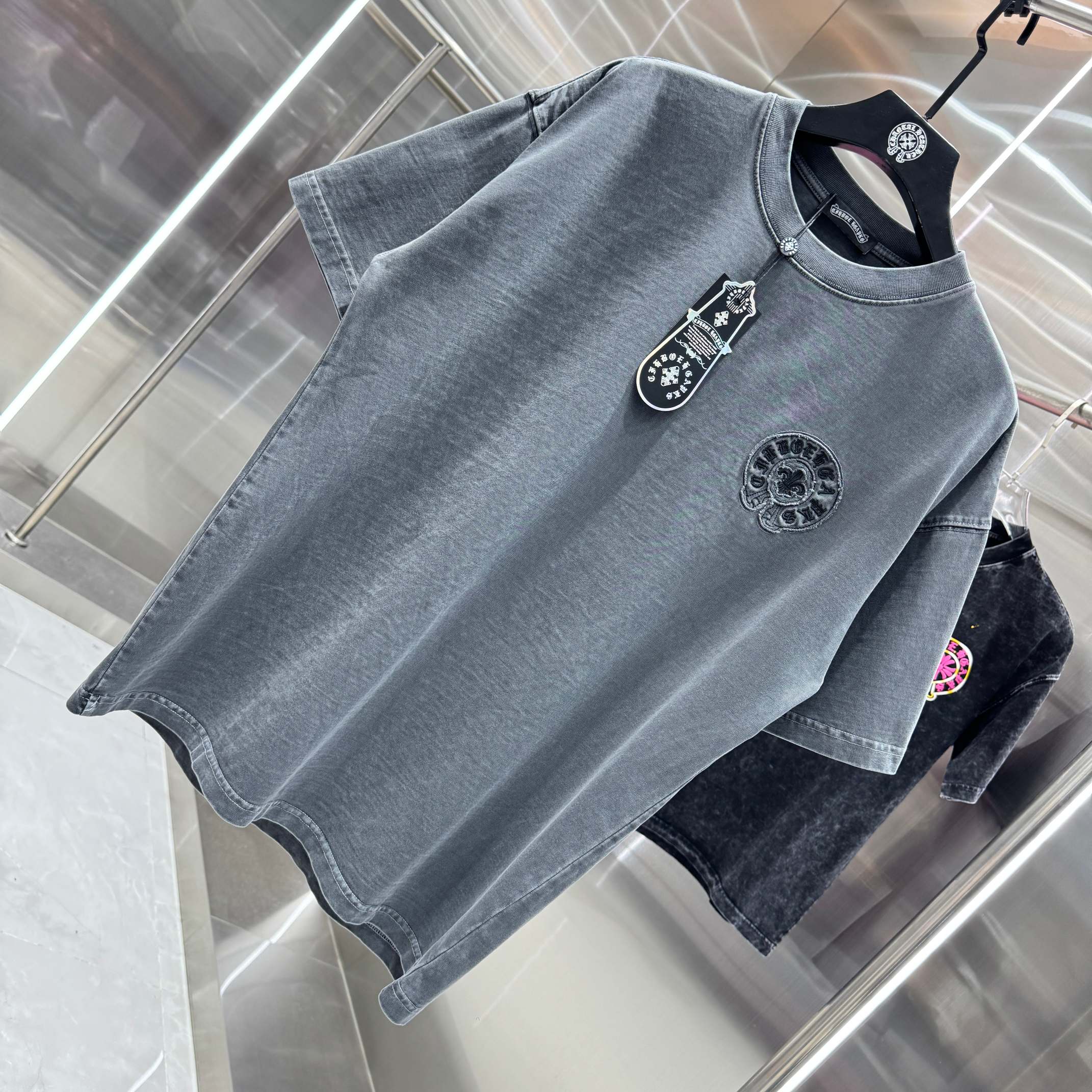 Chrome Hearts 克罗心 CH 春夏新款 2026 贴布绣绣花工艺短袖T恤 重工水洗面料350克重