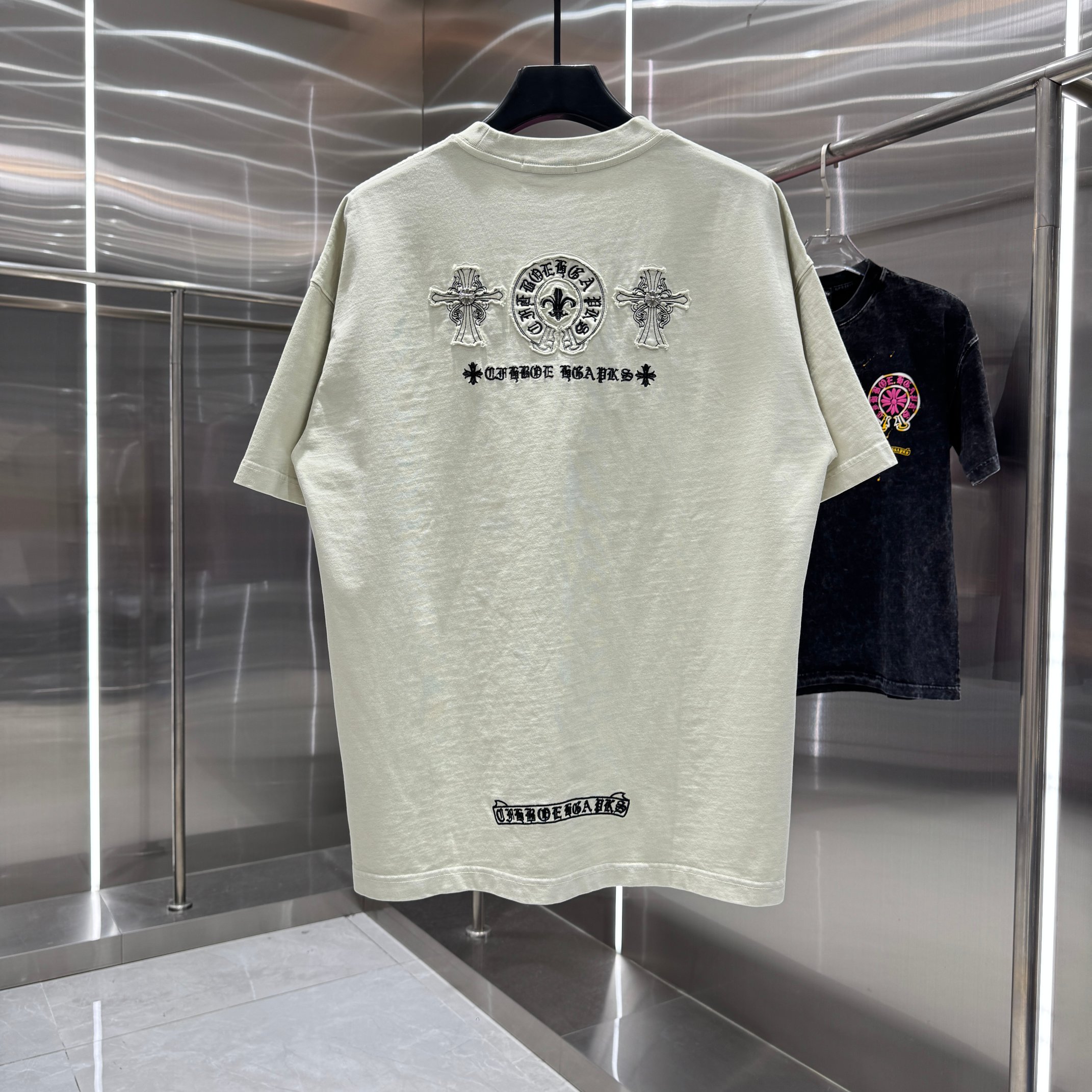 Chrome Hearts 克罗心 CH 春夏新款 2026 贴布绣绣花工艺短袖T恤 重工水洗面料350克重