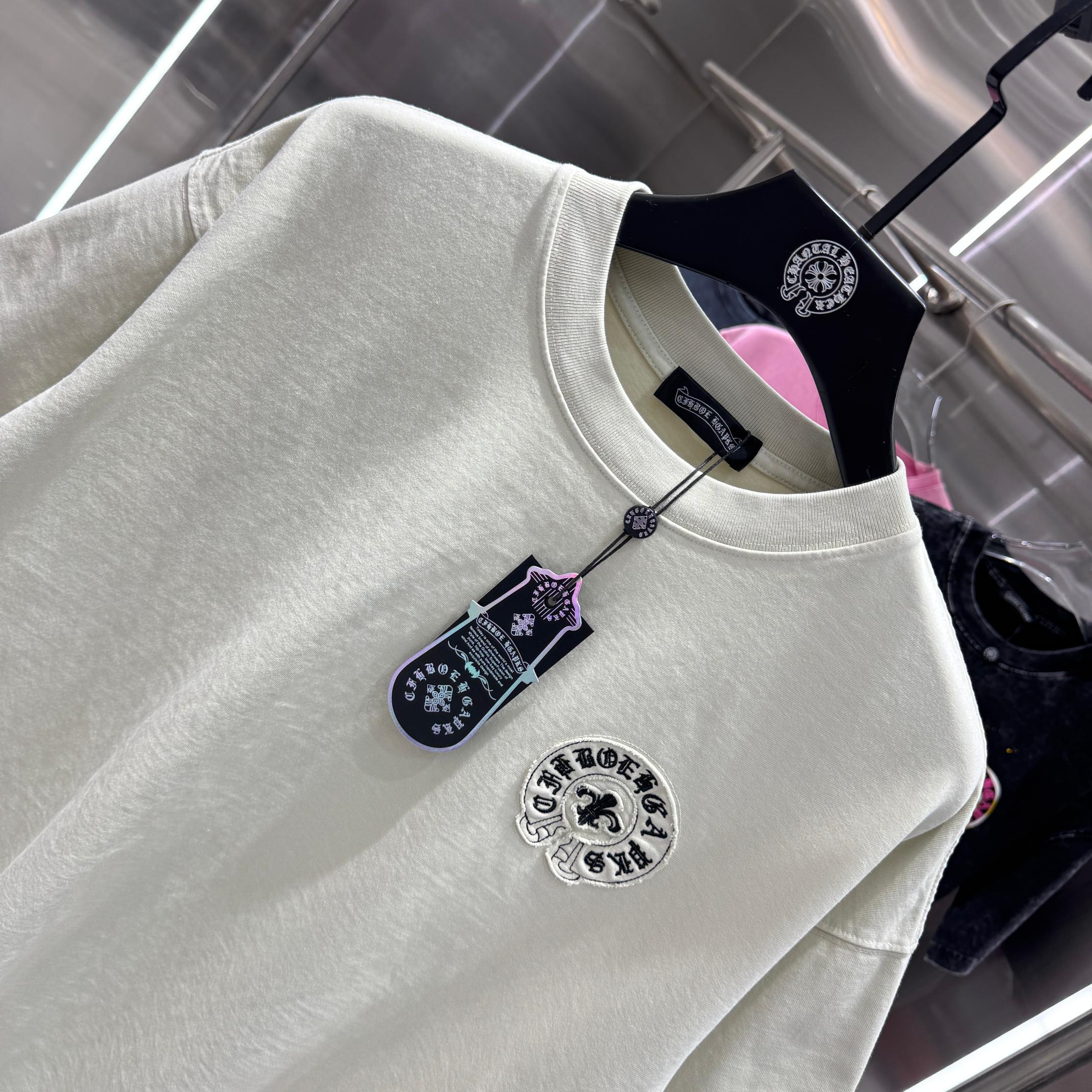 Chrome Hearts 克罗心 CH 春夏新款 2026 贴布绣绣花工艺短袖T恤 重工水洗面料350克重