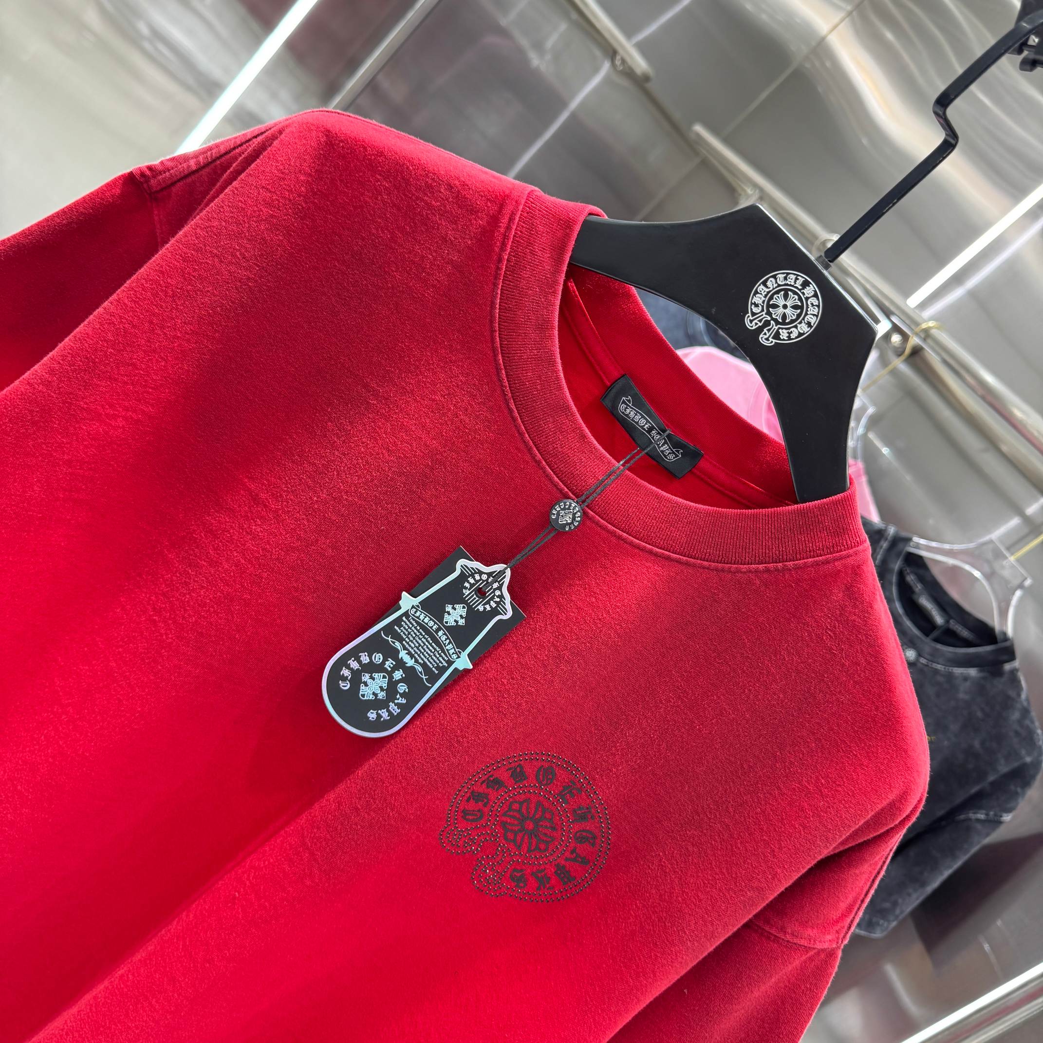 Chrome Hearts 克罗心 CH 春夏新款 2026 重工烫钻工艺短袖T恤 重工水洗面料350克重