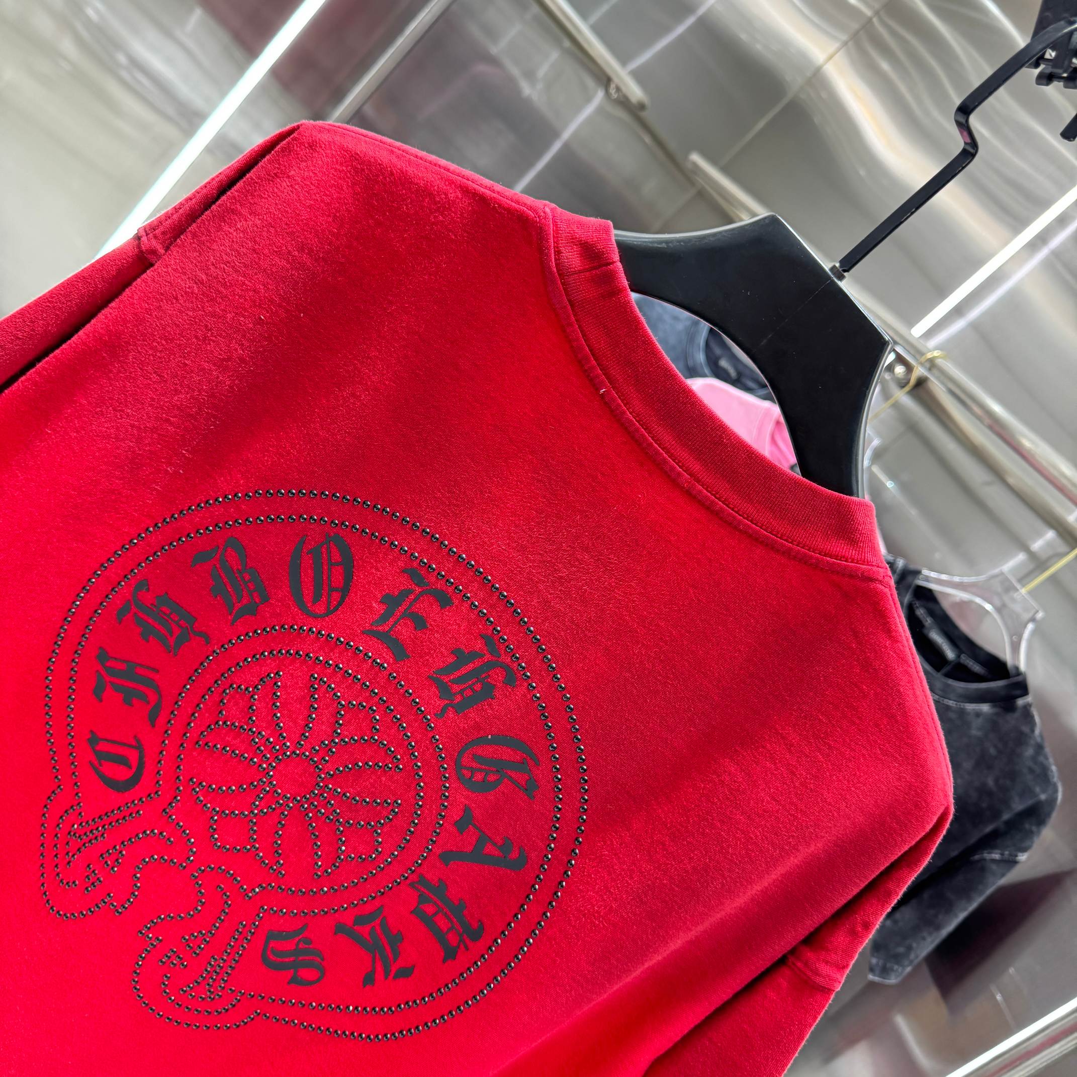 Chrome Hearts 克罗心 CH 春夏新款 2026 重工烫钻工艺短袖T恤 重工水洗面料350克重