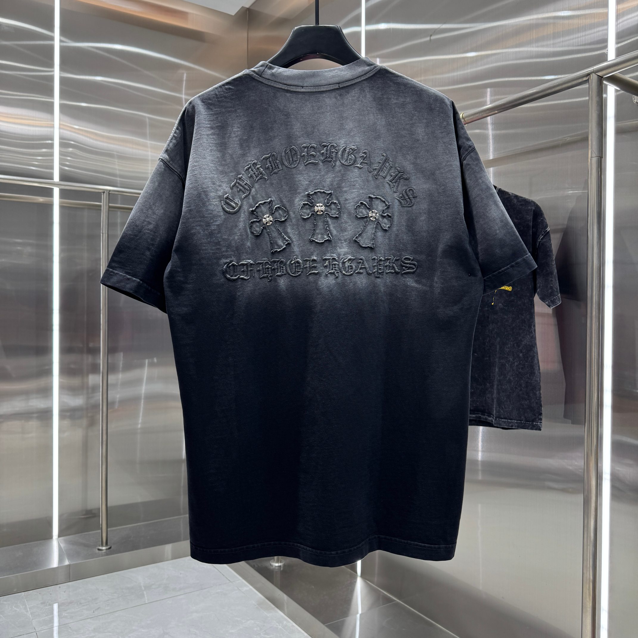 Chrome Hearts 克罗心 CH 春夏新款 2026 贴布绣绣花工艺短袖T恤 重工水洗面料350克重
