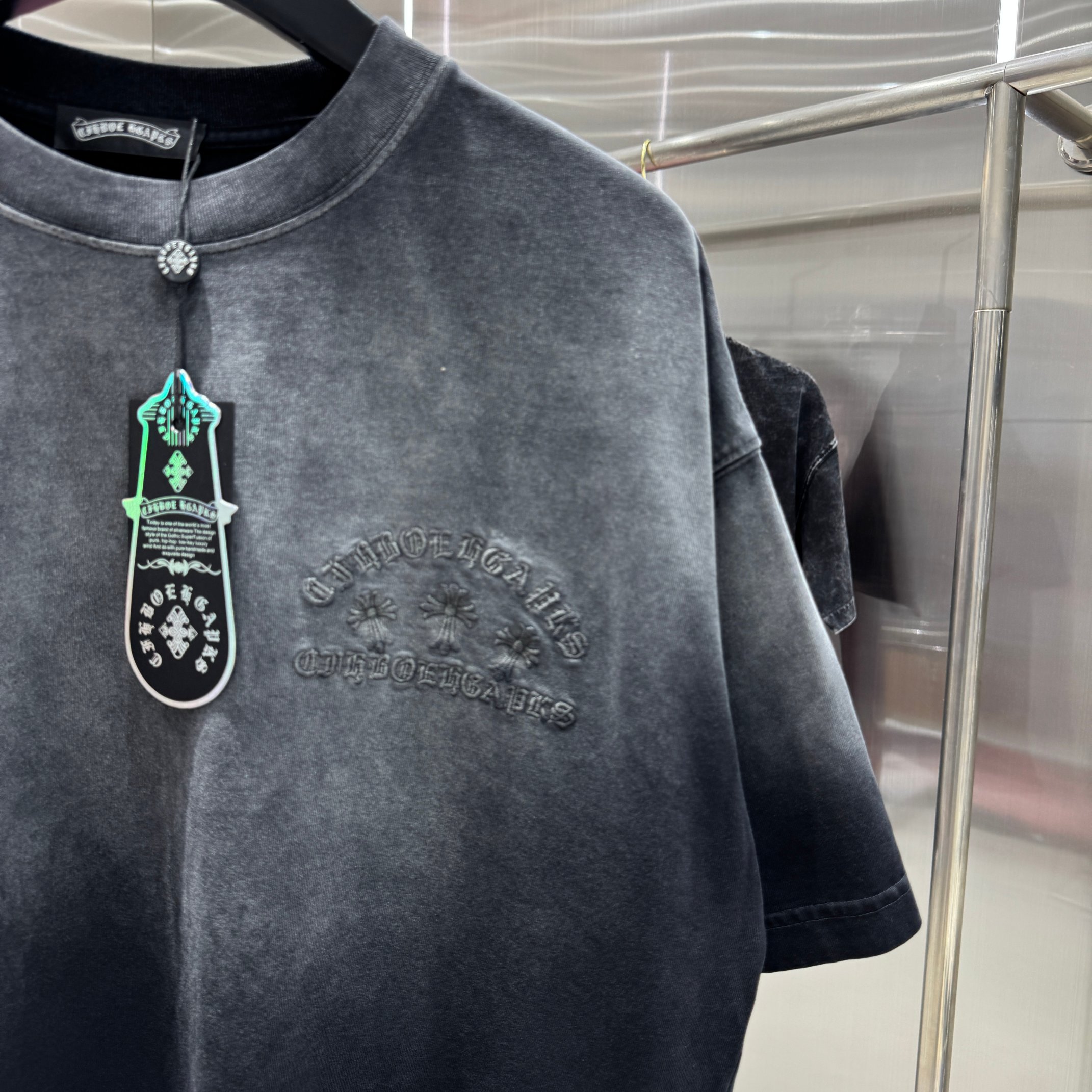Chrome Hearts 克罗心 CH 春夏新款 2026 贴布绣绣花工艺短袖T恤 重工水洗面料350克重