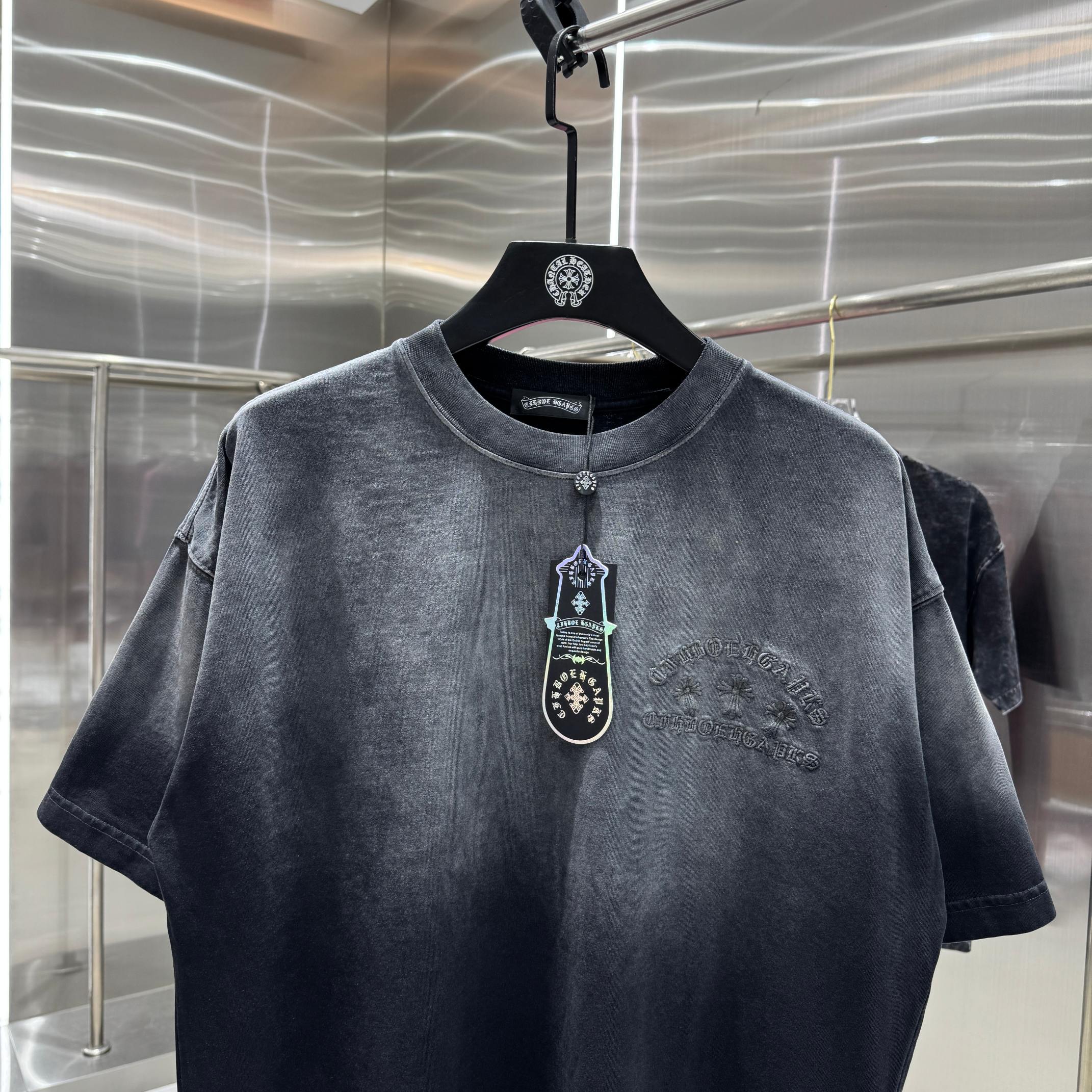 Chrome Hearts 克罗心 CH 春夏新款 2026 贴布绣绣花工艺短袖T恤 重工水洗面料350克重