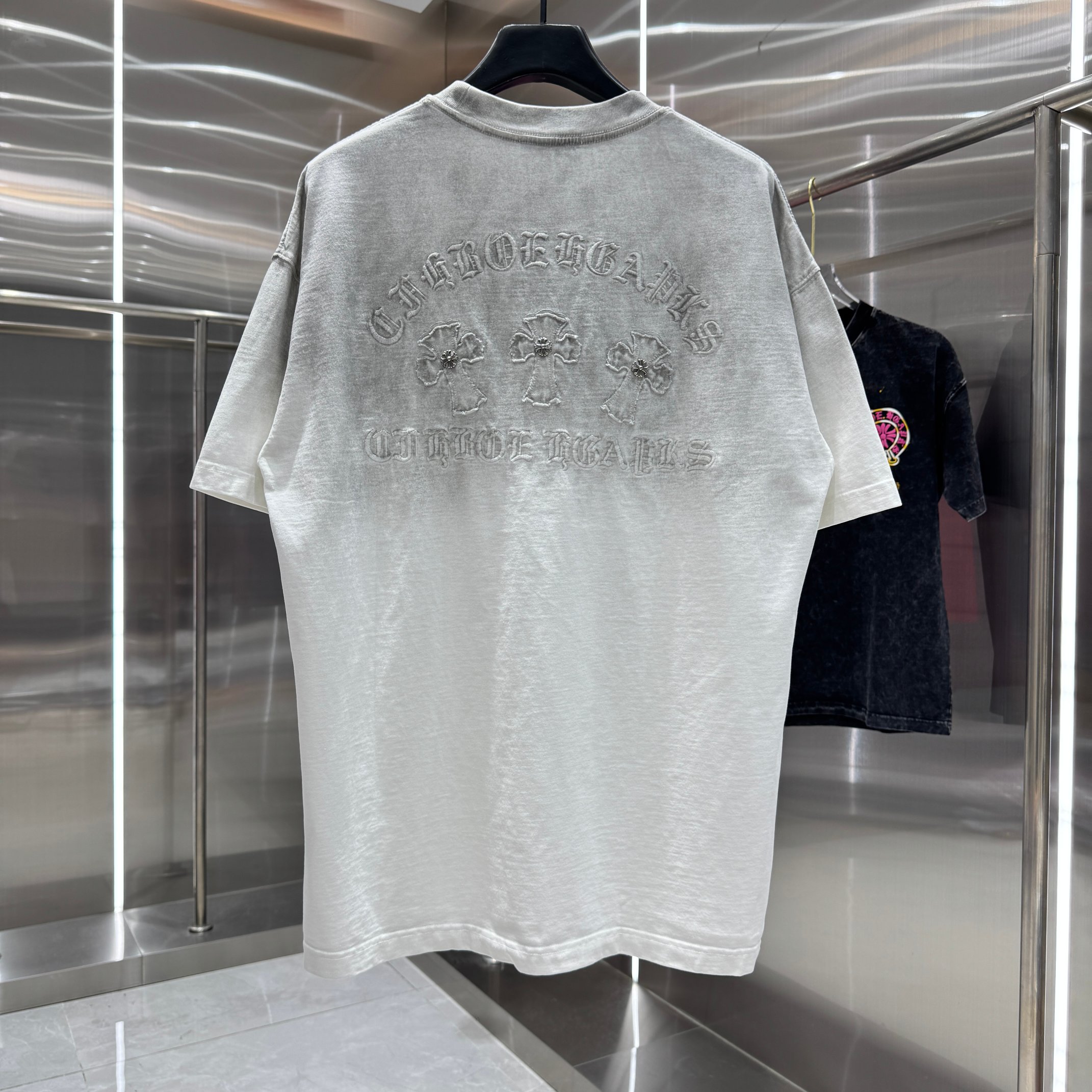 Chrome Hearts 克罗心 CH 春夏新款 2026 贴布绣绣花工艺短袖T恤 重工水洗面料350克重