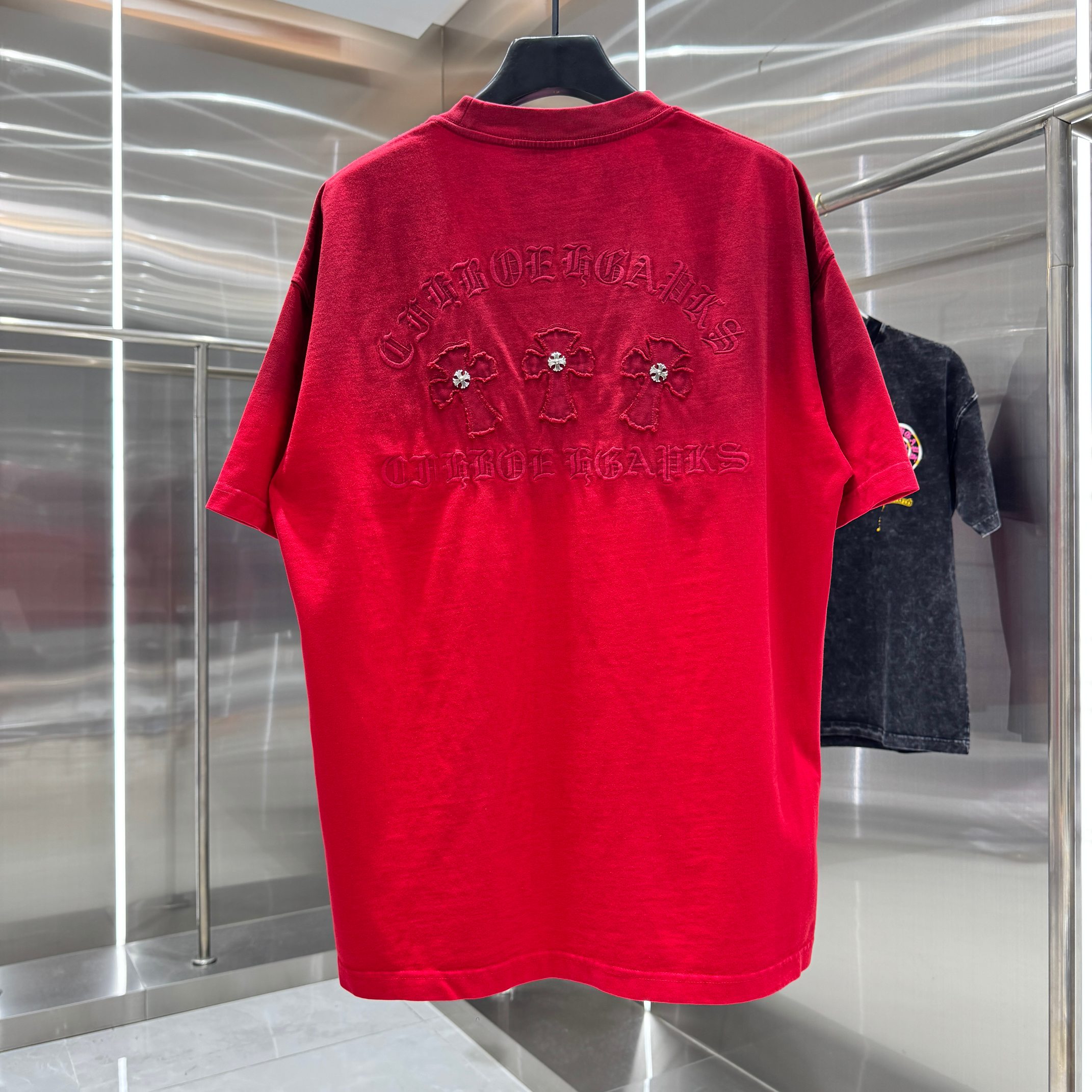 Chrome Hearts 克罗心 CH 春夏新款 2026 贴布绣绣花工艺短袖T恤 重工水洗面料350克重