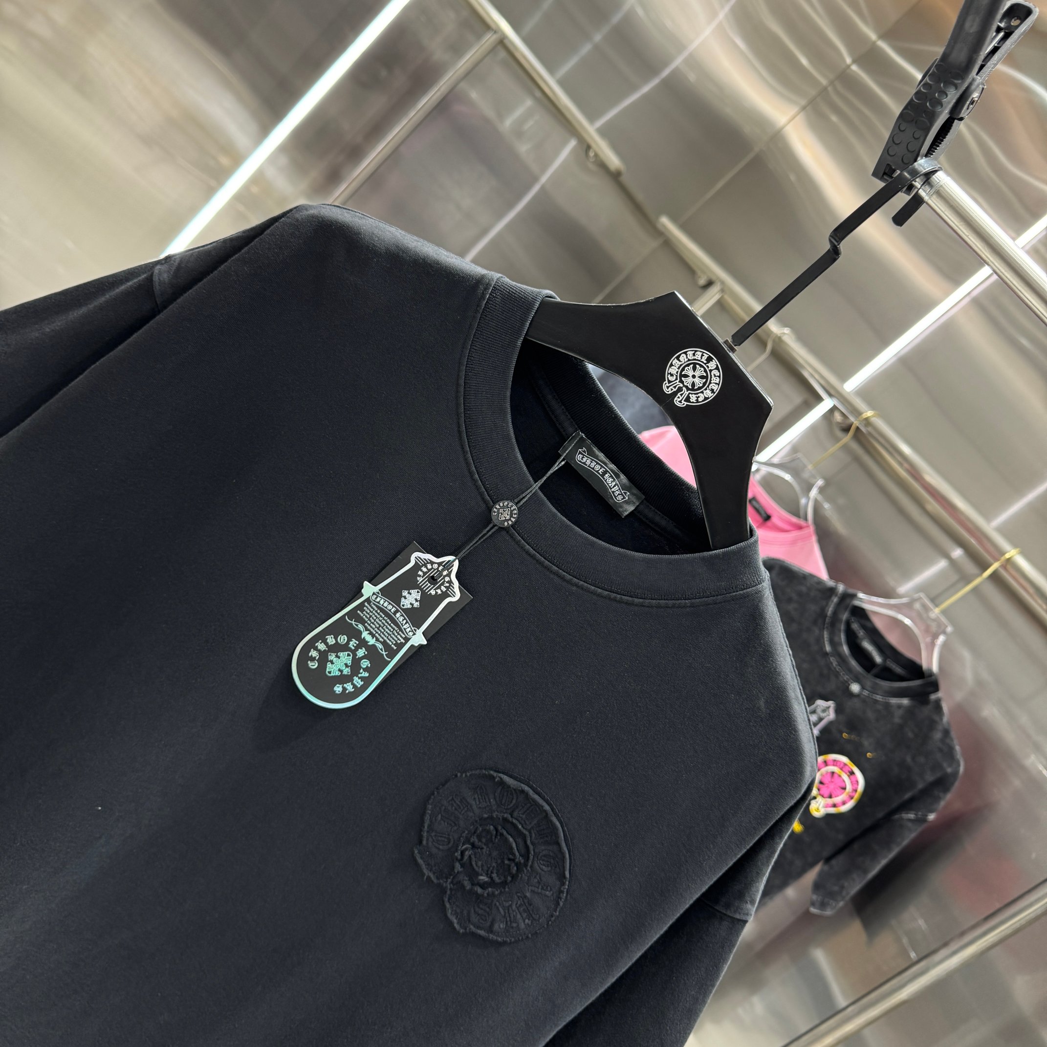 Chrome Hearts 克罗心 CH 春夏新款 2026 重工水洗贴布绣 万针刺绣工艺短袖T恤 重工面料300克重