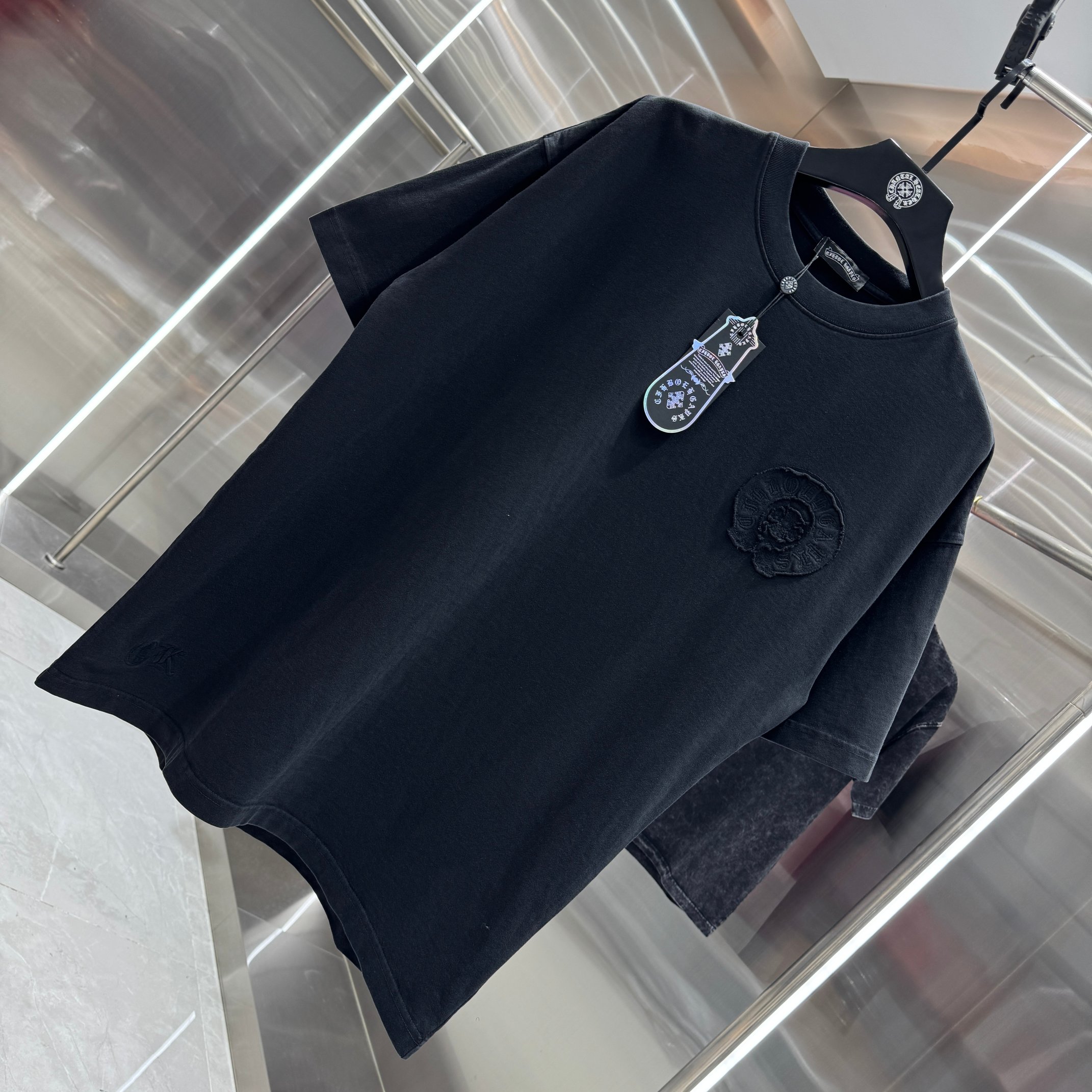 Chrome Hearts 克罗心 CH 春夏新款 2026 重工水洗贴布绣 万针刺绣工艺短袖T恤 重工面料300克重