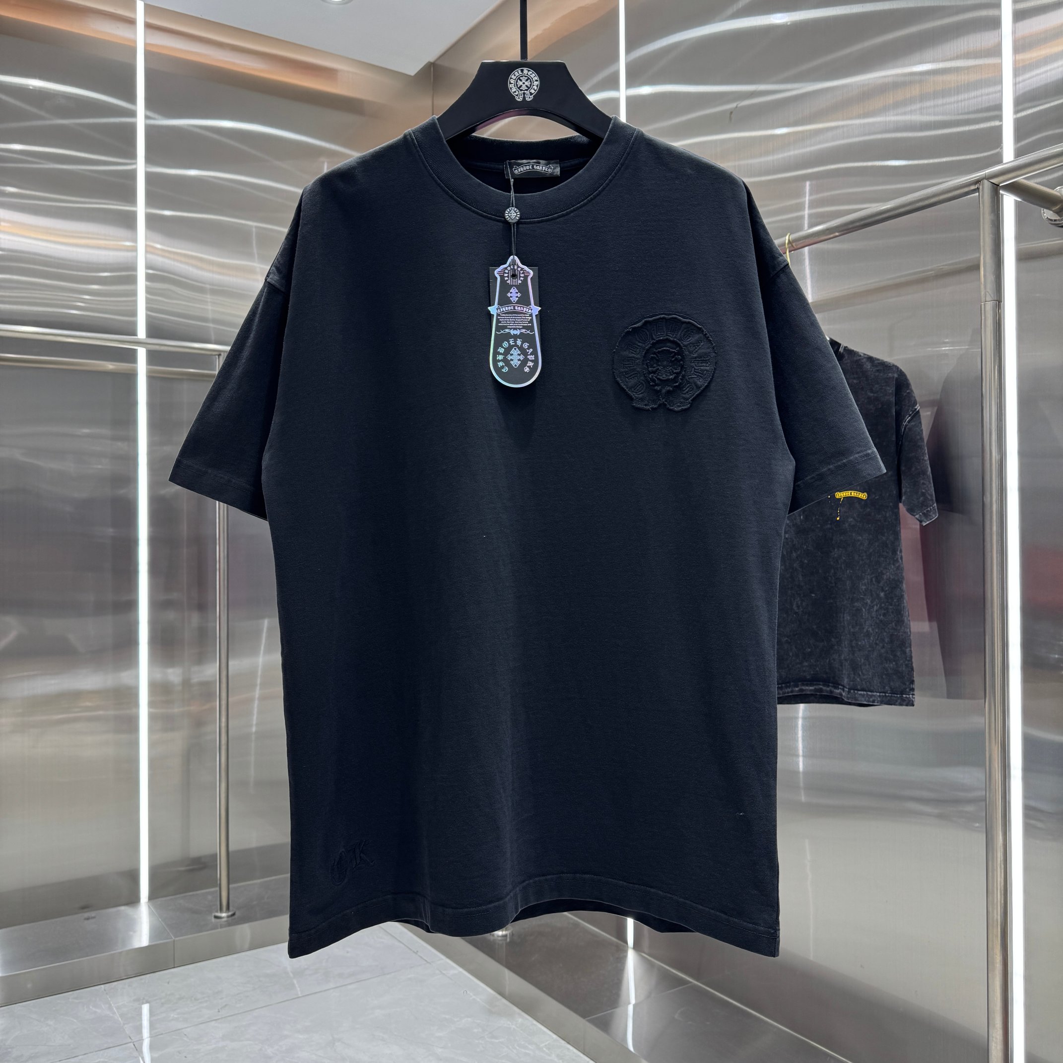 Chrome Hearts 克罗心 CH 春夏新款 2026 重工水洗贴布绣 万针刺绣工艺短袖T恤 重工面料300克重