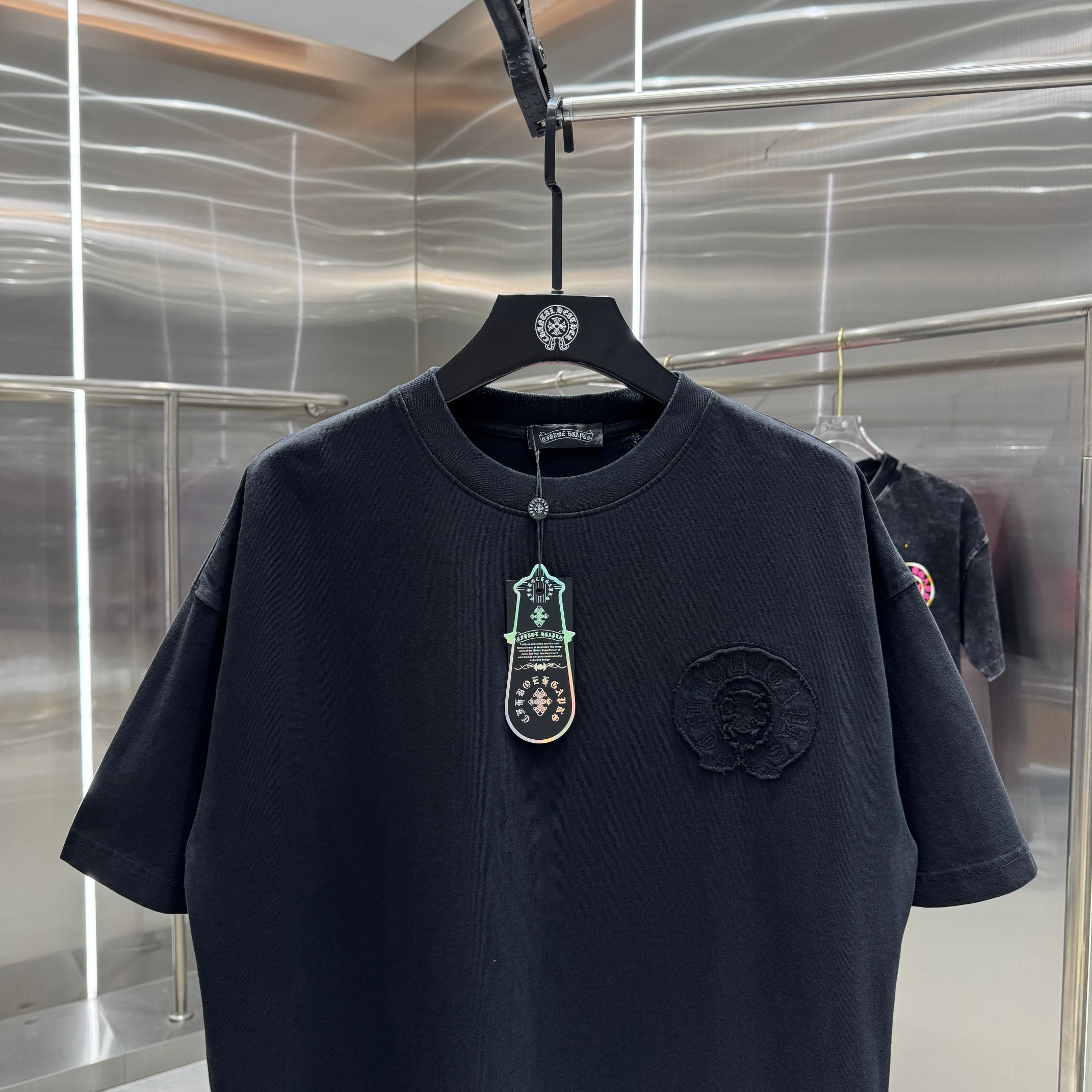 Chrome Hearts 克罗心 CH 春夏新款 2026 重工水洗贴布绣 万针刺绣工艺短袖T恤 重工面料300克重