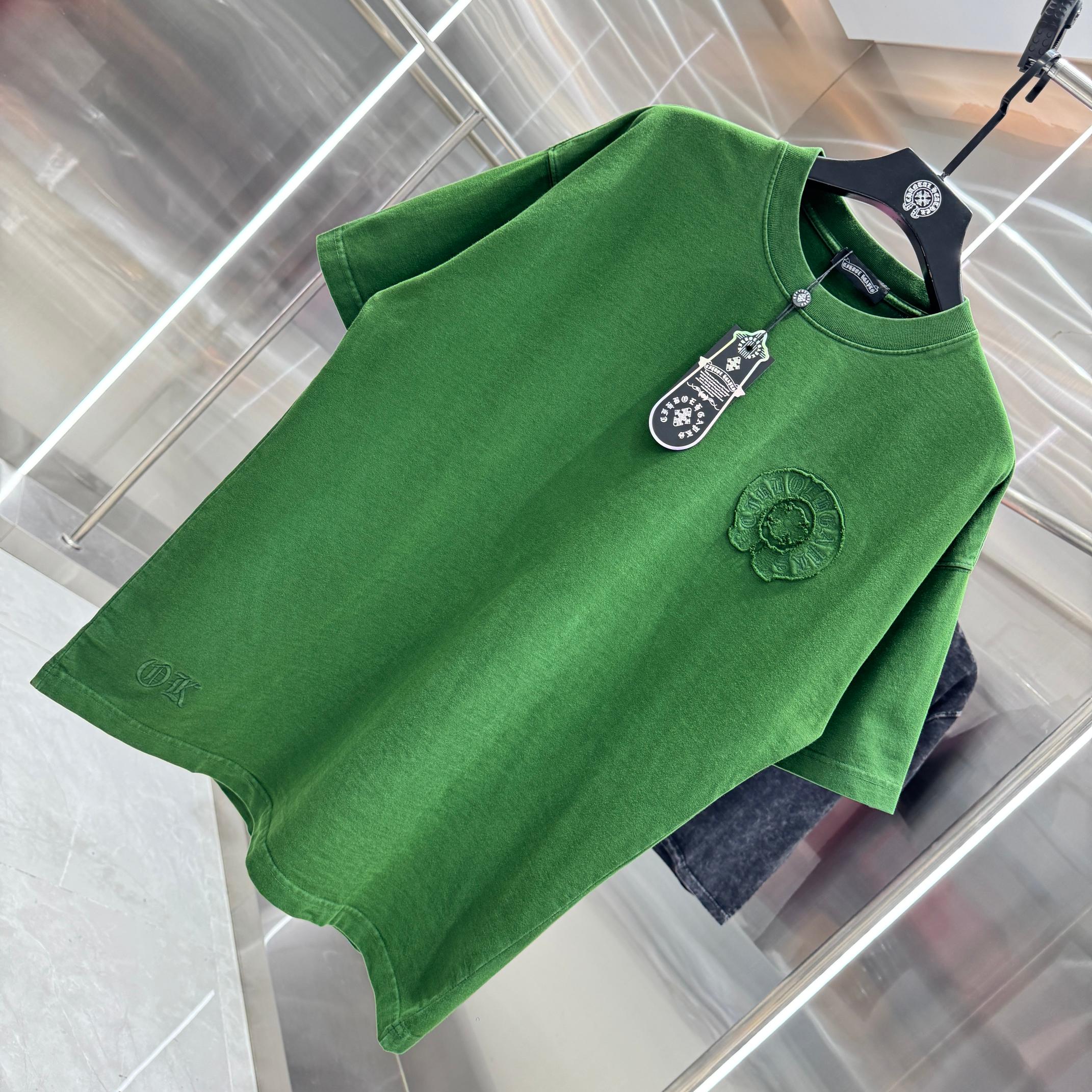Chrome Hearts 克罗心 CH 春夏新款 2026 重工水洗贴布绣 万针刺绣工艺短袖T恤 重工面料300克重