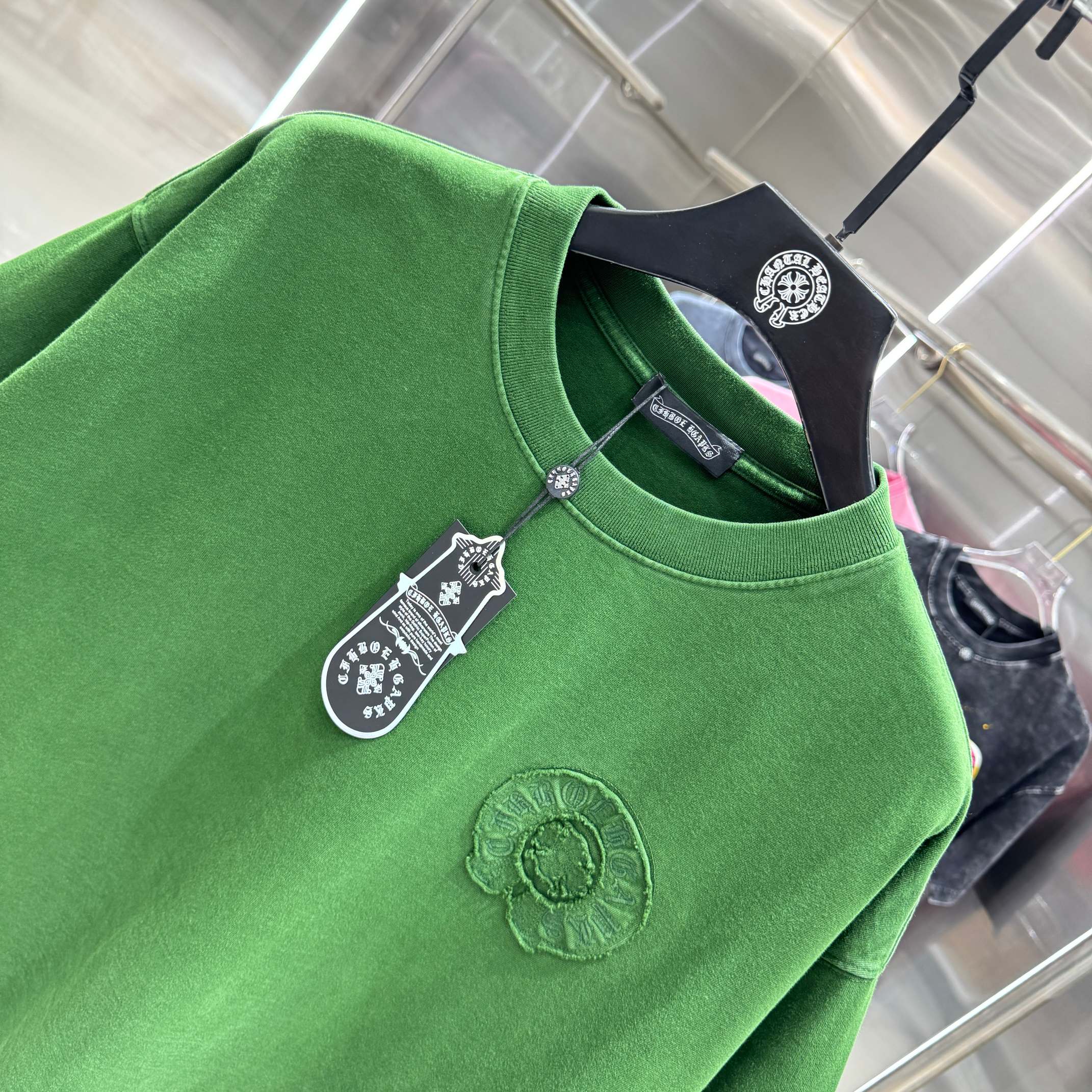 Chrome Hearts 克罗心 CH 春夏新款 2026 重工水洗贴布绣 万针刺绣工艺短袖T恤 重工面料300克重