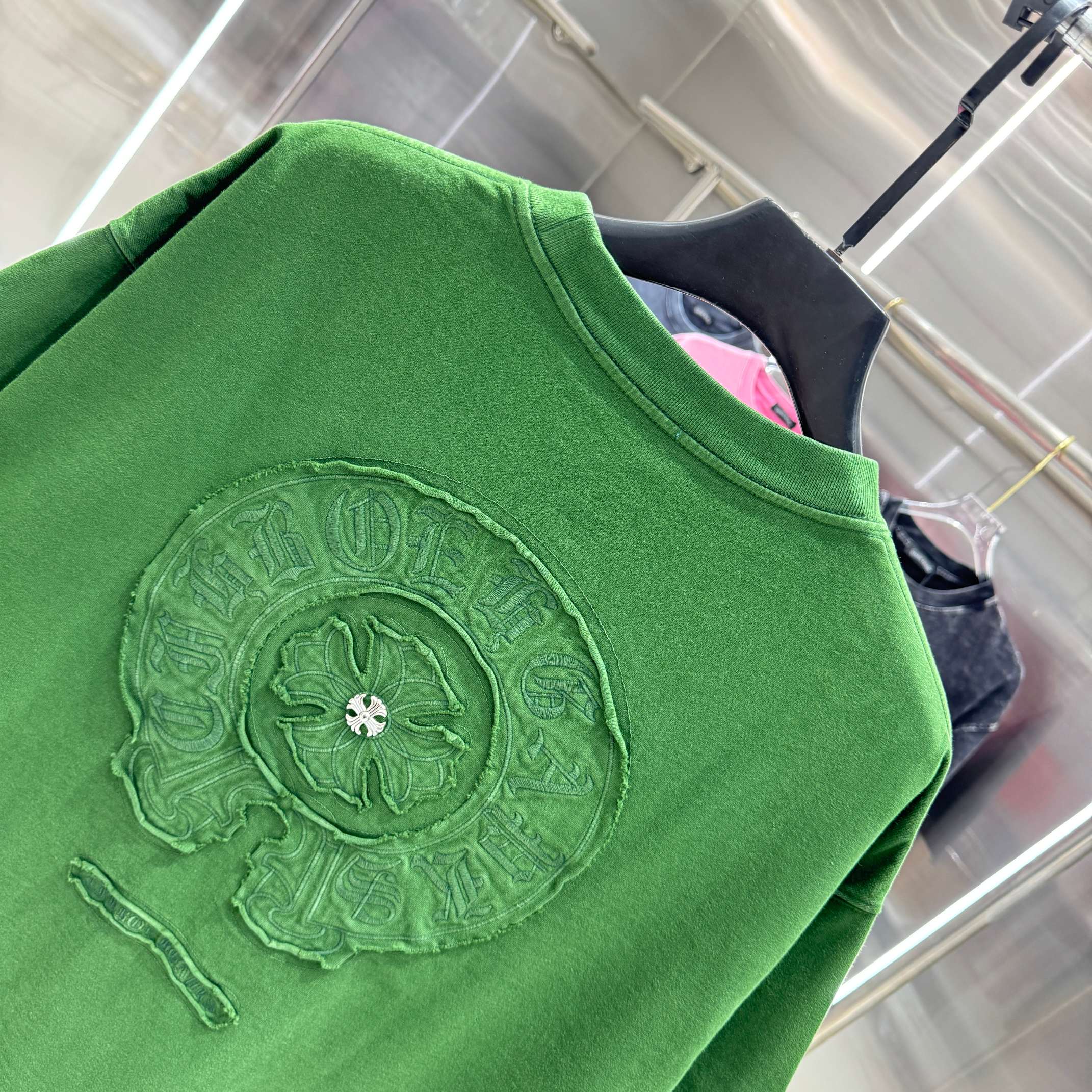 Chrome Hearts 克罗心 CH 春夏新款 2026 重工水洗贴布绣 万针刺绣工艺短袖T恤 重工面料300克重