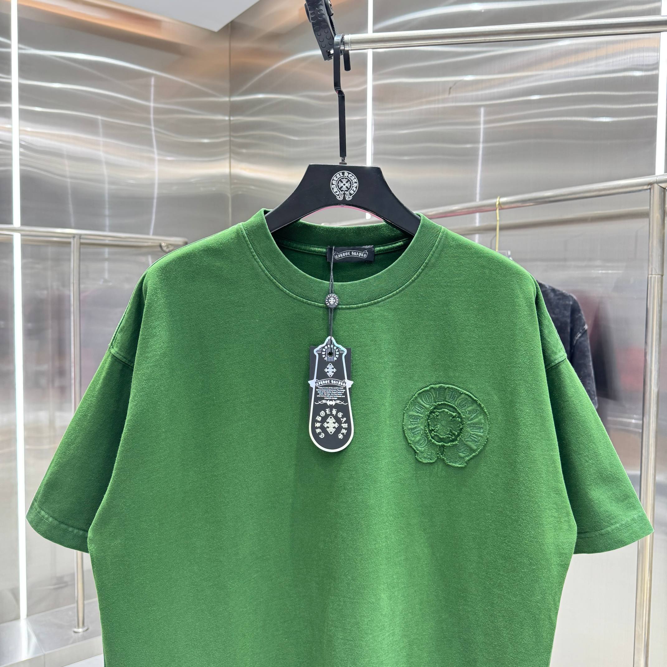 Chrome Hearts 克罗心 CH 春夏新款 2026 重工水洗贴布绣 万针刺绣工艺短袖T恤 重工面料300克重