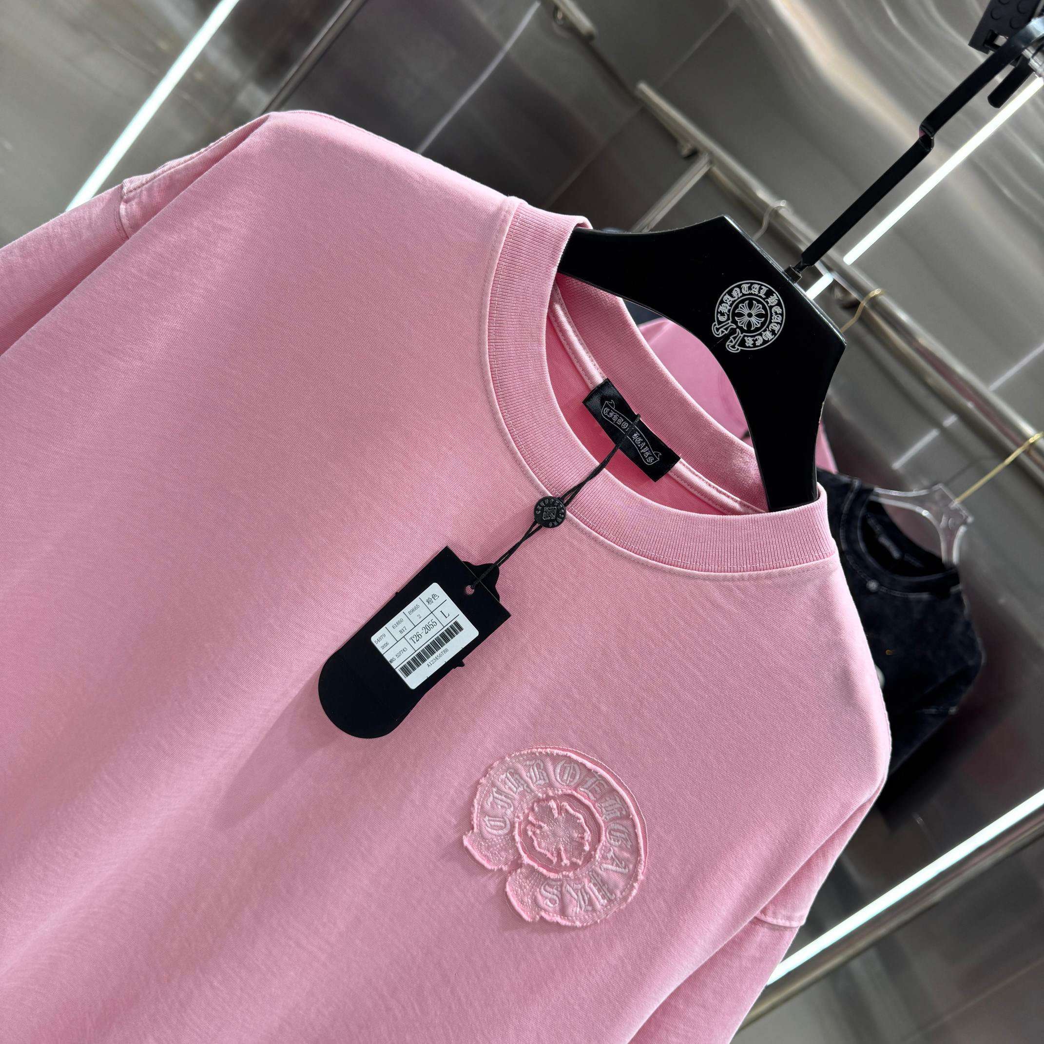 Chrome Hearts 克罗心 CH 春夏新款 2026 重工水洗贴布绣 万针刺绣工艺短袖T恤 重工面料300克重