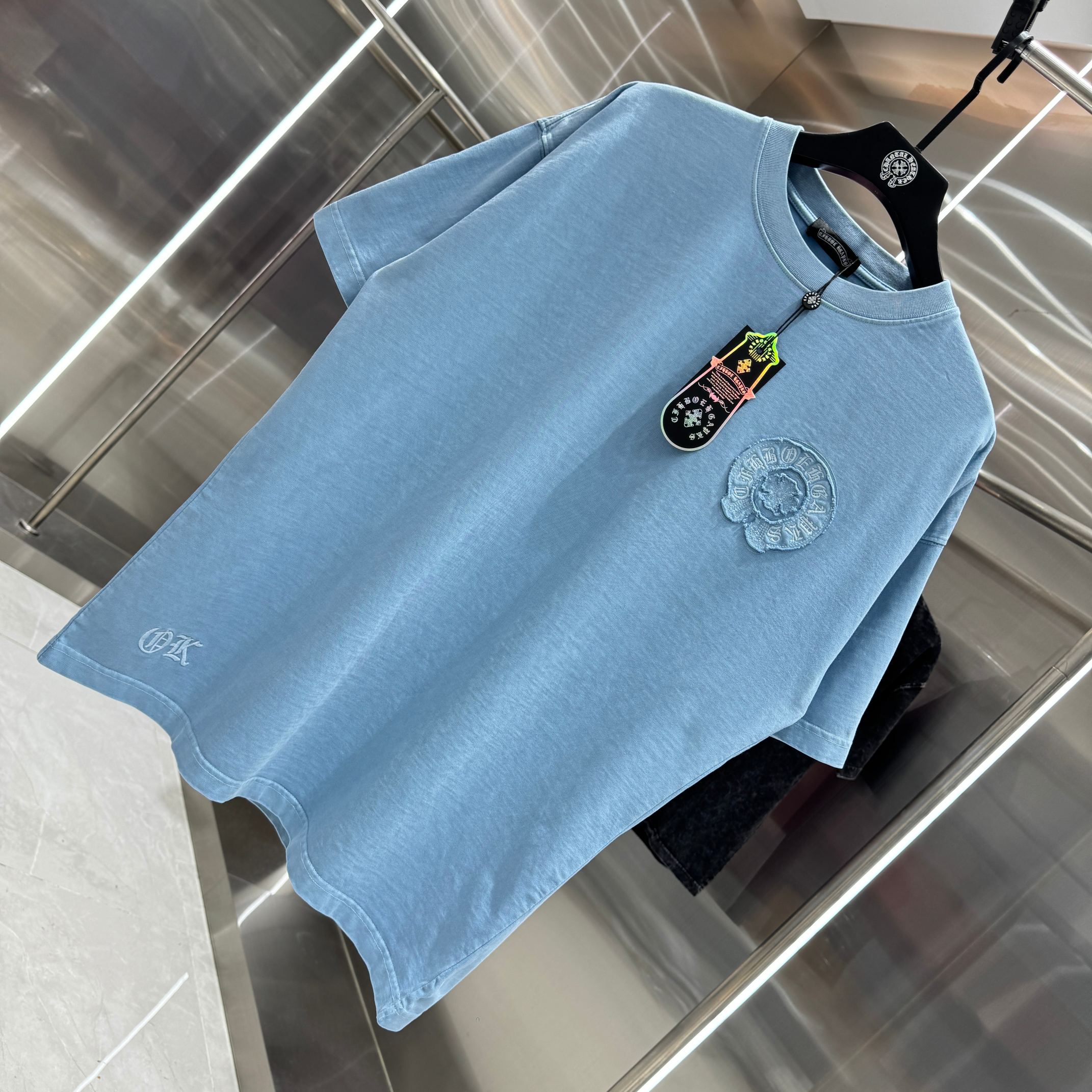 Chrome Hearts 克罗心 CH 春夏新款 2026 重工水洗贴布绣 万针刺绣工艺短袖T恤 重工面料300克重