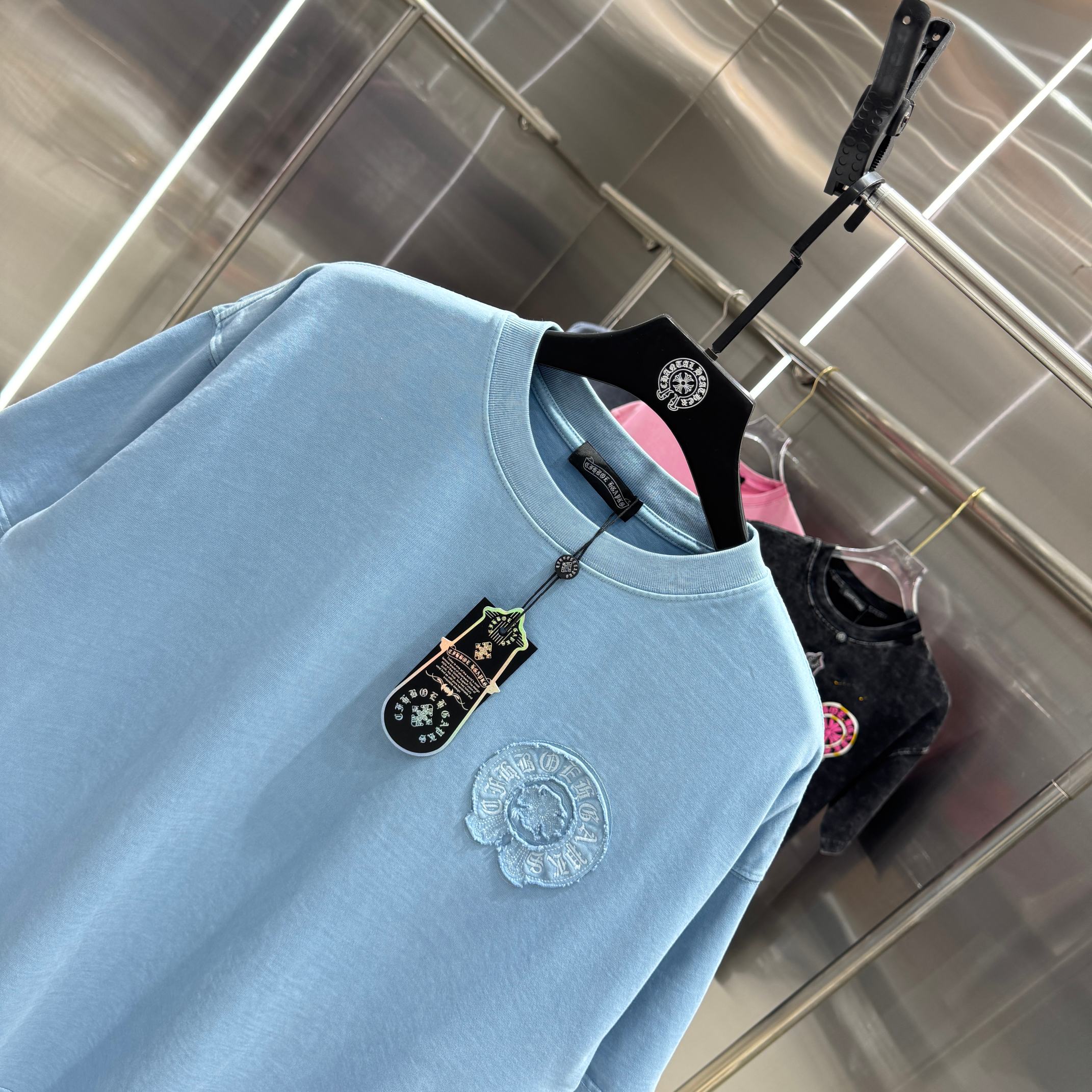 Chrome Hearts 克罗心 CH 春夏新款 2026 重工水洗贴布绣 万针刺绣工艺短袖T恤 重工面料300克重