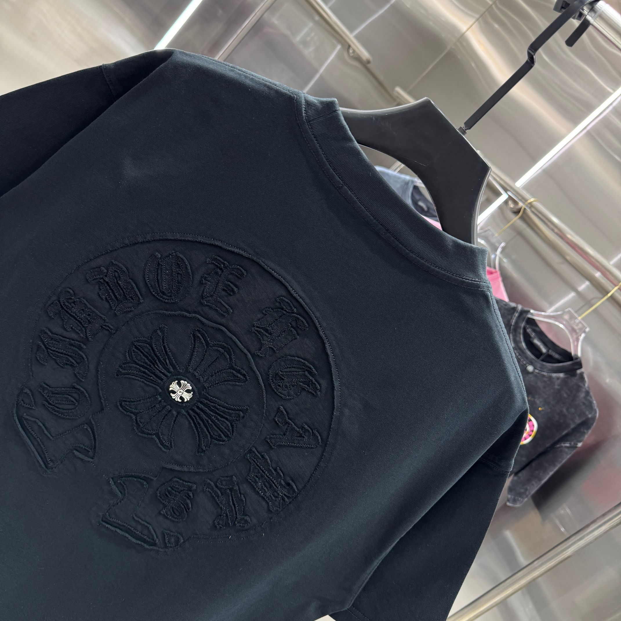 Chrome Hearts 克罗心 CH 春夏新款 2026 重工水洗贴布绣 万针刺绣工艺短袖T恤 重工面料310克重