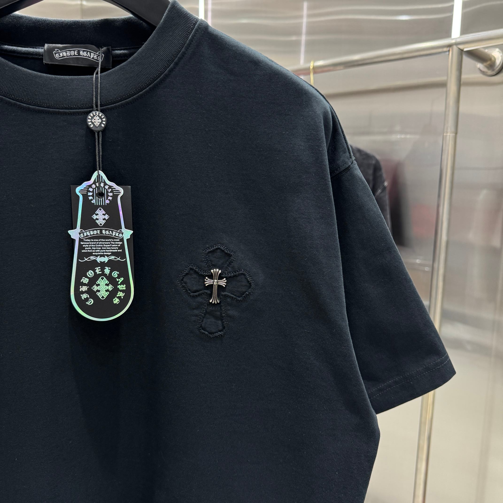 Chrome Hearts 克罗心 CH 春夏新款 2026 重工水洗贴布绣 万针刺绣工艺短袖T恤 重工面料310克重