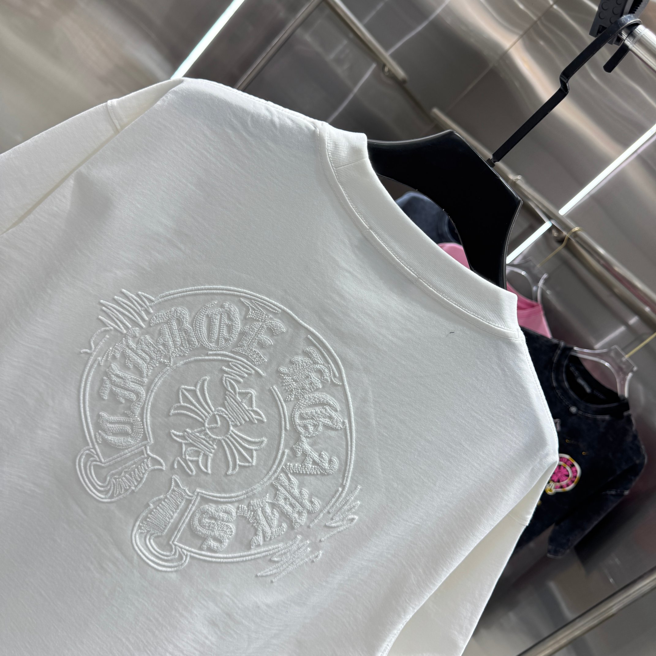Chrome Hearts 克罗心 CH 春夏新款 2026 重工水洗镂空绣 万针刺绣工艺短袖T恤 重工面料300克重