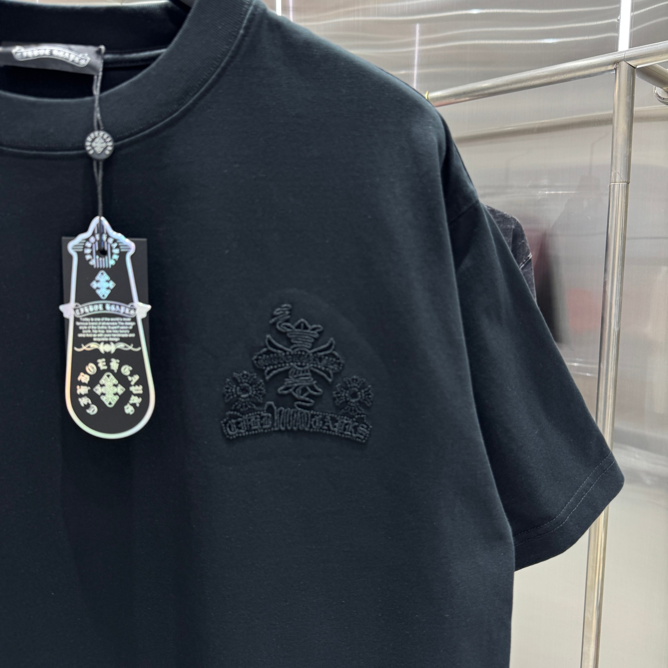 Chrome Hearts 克罗心 CH 春夏新款 2026 重工水洗镂空绣 万针刺绣工艺短袖T恤 重工面料300克重