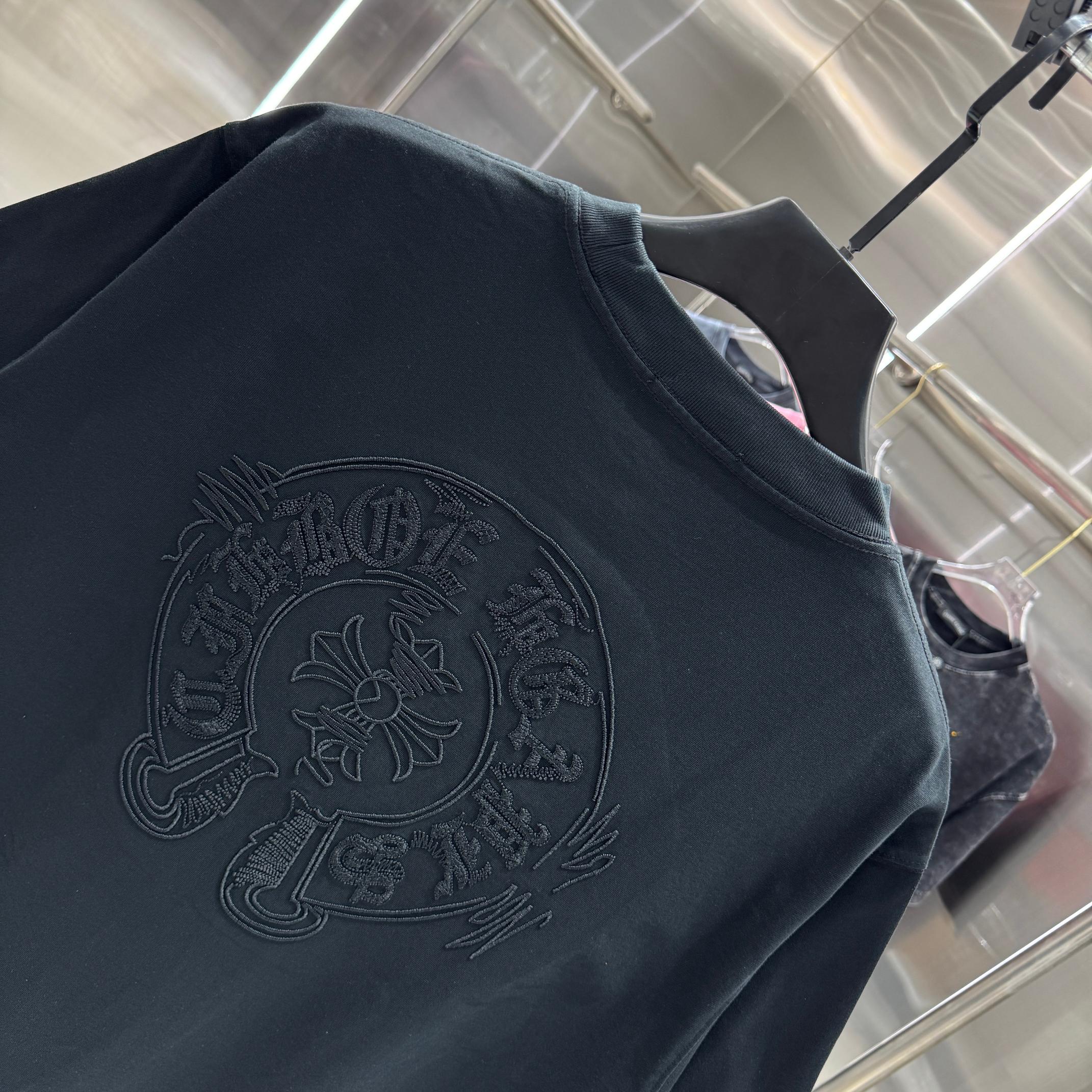 Chrome Hearts 克罗心 CH 春夏新款 2026 重工水洗镂空绣 万针刺绣工艺短袖T恤 重工面料300克重