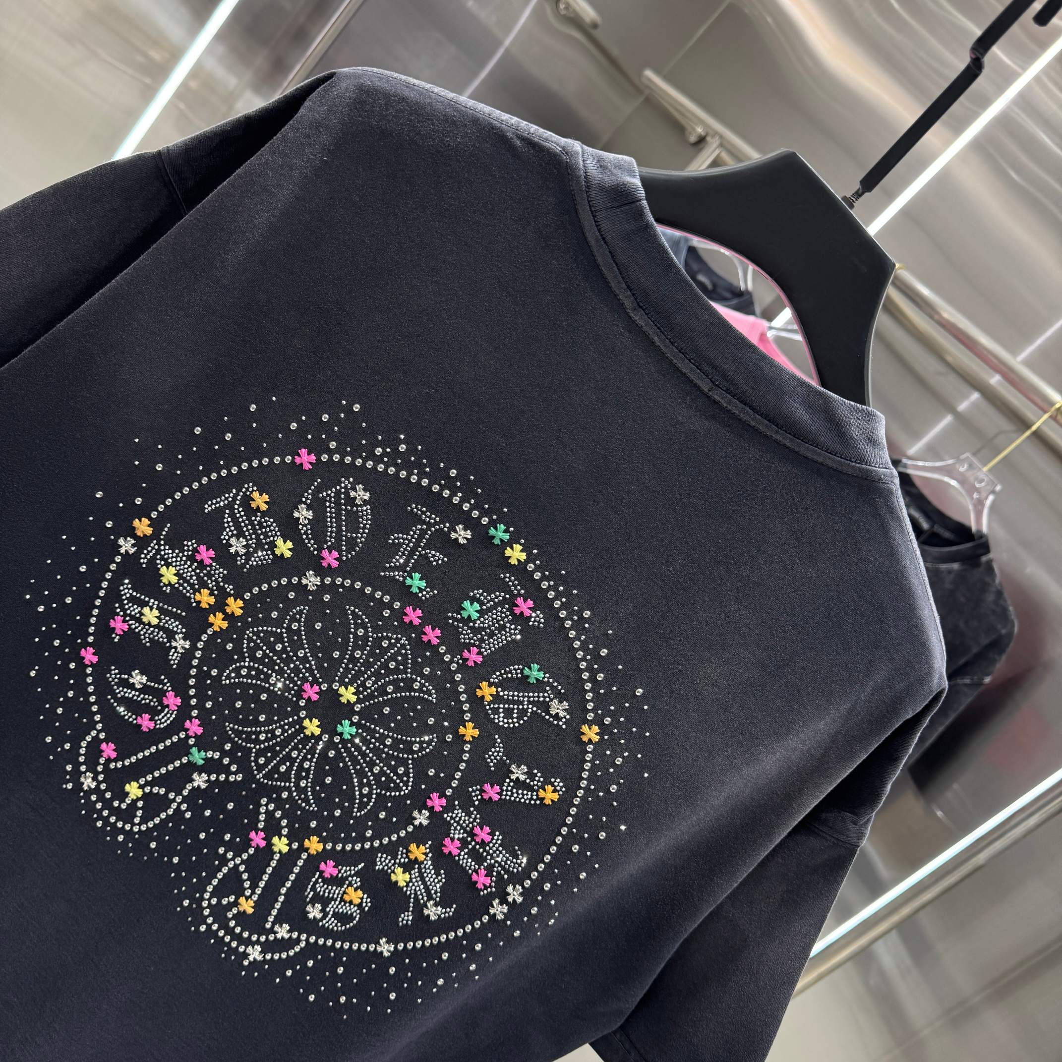 Chrome Hearts 克罗心 CH 春夏新款 2026 重工进口钻烫钻绣工艺短袖T恤 重工面料320克重