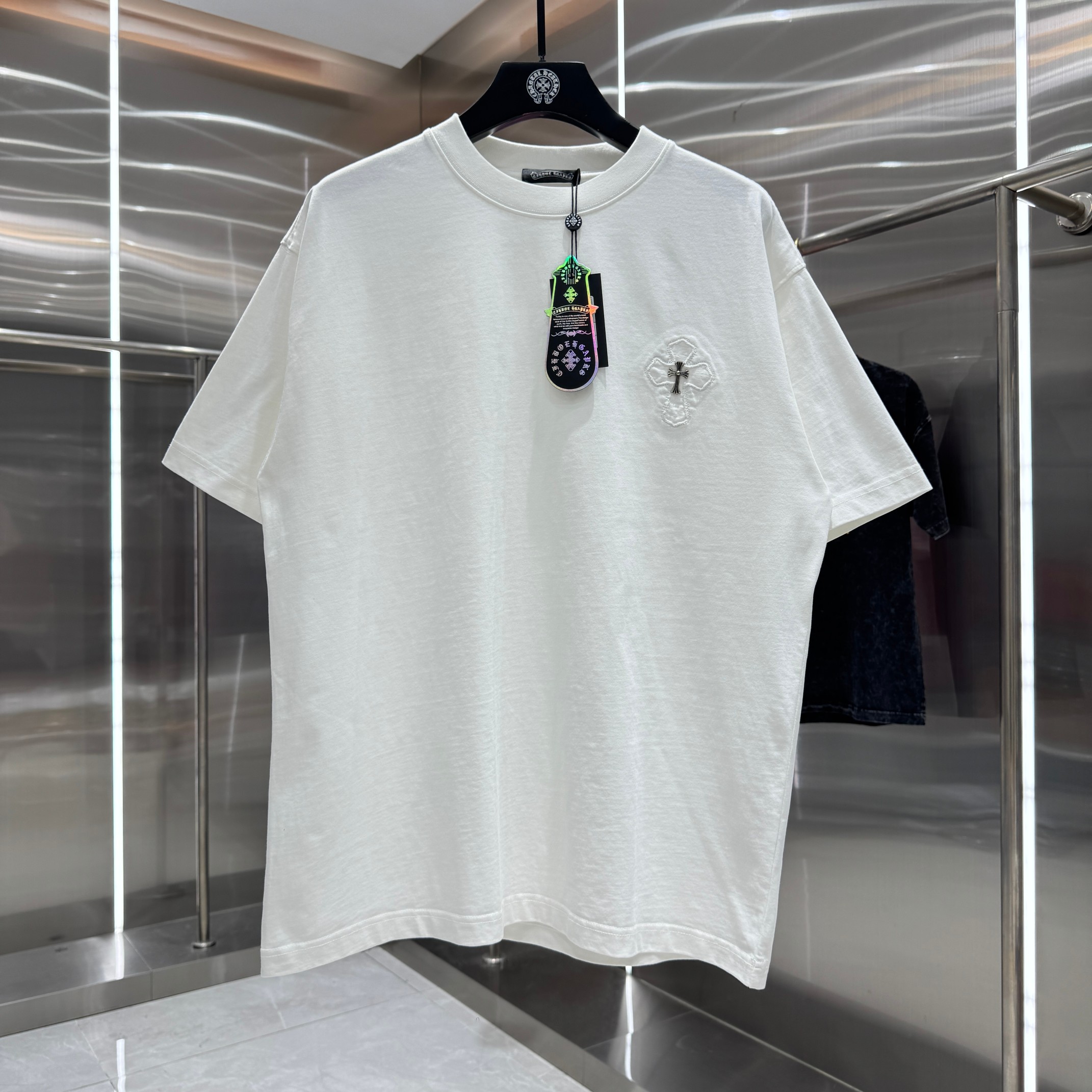 Chrome Hearts 克罗心 CH 春夏新款 2026 重工水洗贴布绣 万针刺绣工艺短袖T恤 重工面料300克重