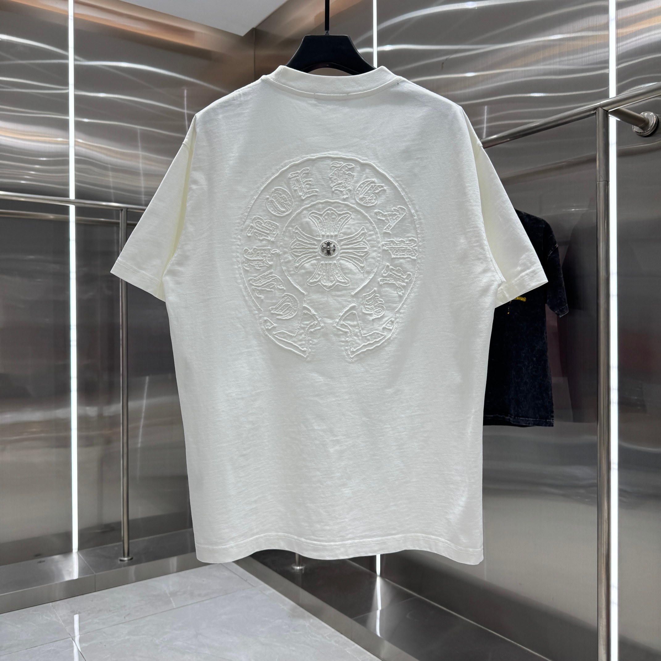 Chrome Hearts 克罗心 CH 春夏新款 2026 重工水洗贴布绣 万针刺绣工艺短袖T恤 重工面料300克重