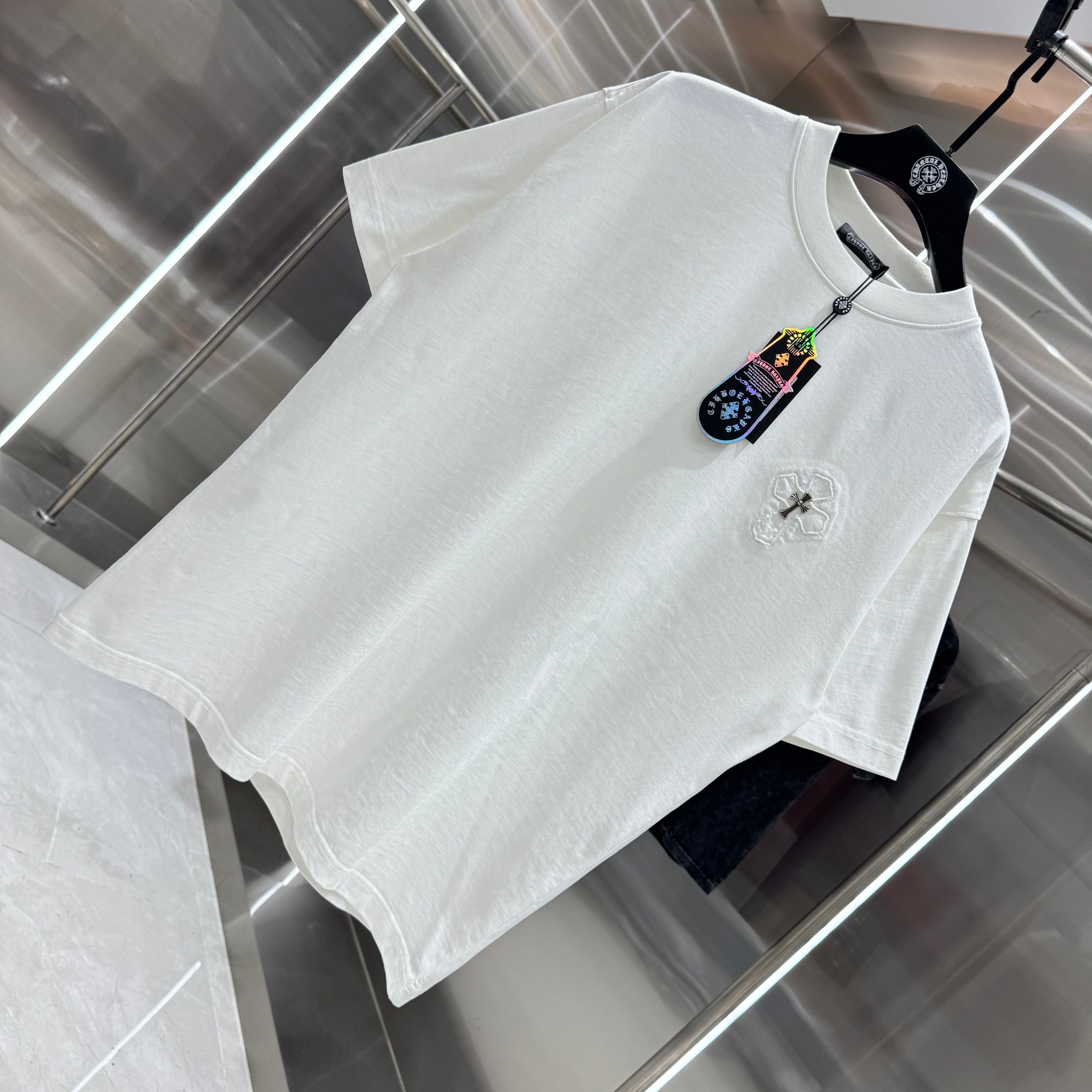 Chrome Hearts 克罗心 CH 春夏新款 2026 重工水洗贴布绣 万针刺绣工艺短袖T恤 重工面料300克重