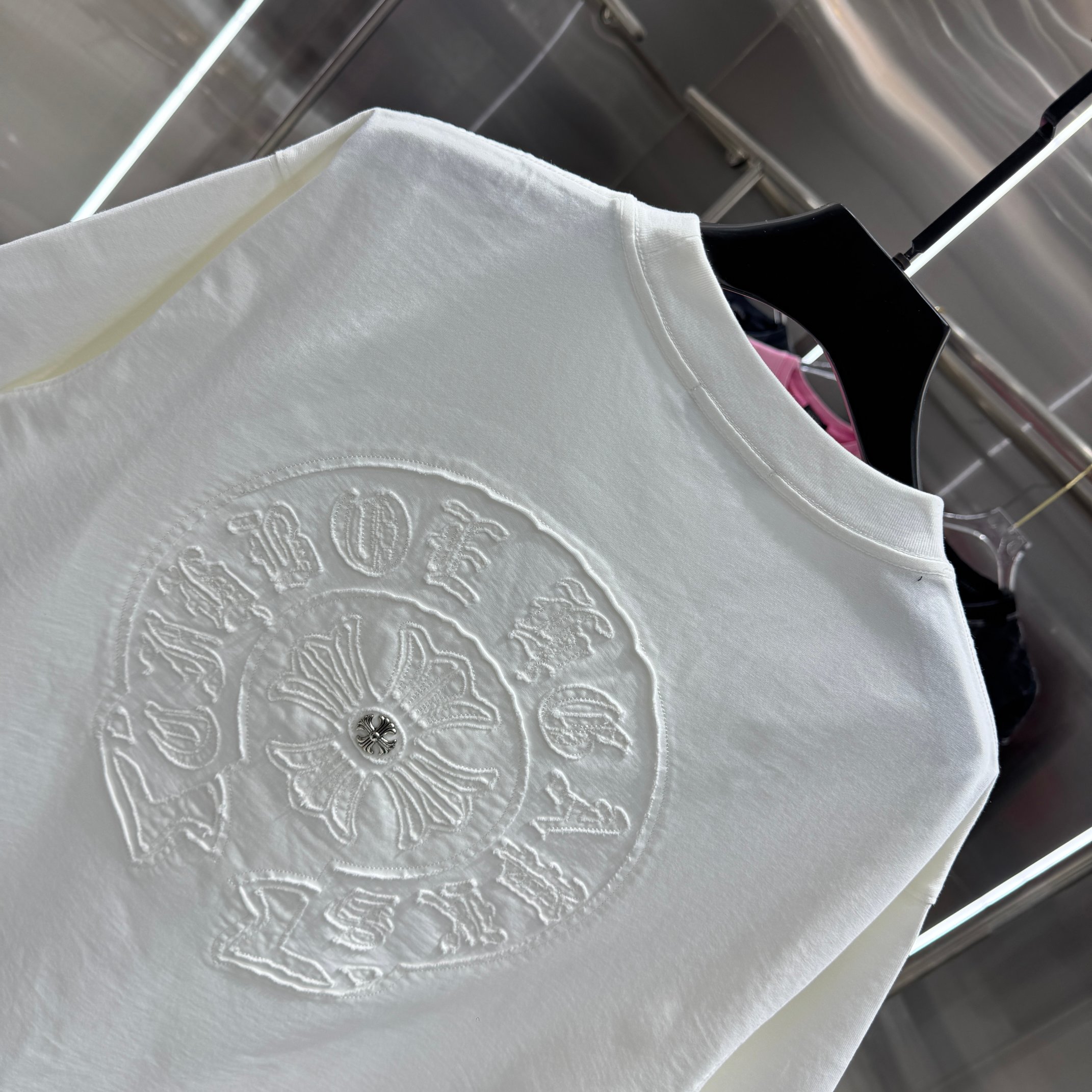 Chrome Hearts 克罗心 CH 春夏新款 2026 重工水洗贴布绣 万针刺绣工艺短袖T恤 重工面料300克重