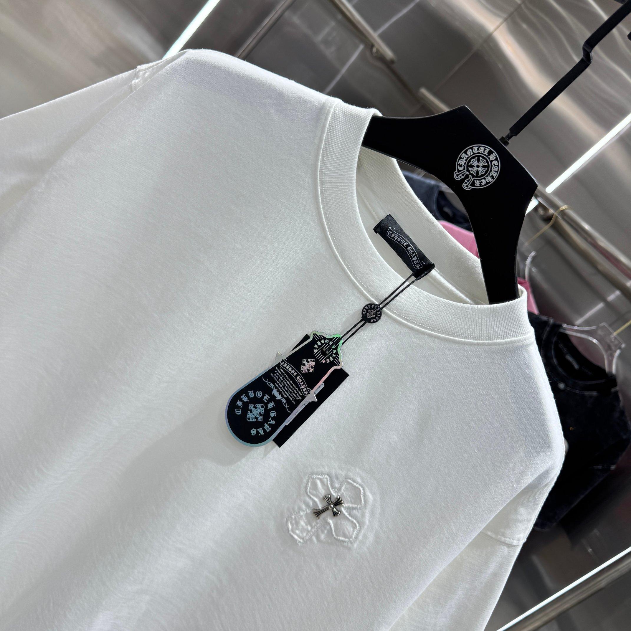 Chrome Hearts 克罗心 CH 春夏新款 2026 重工水洗贴布绣 万针刺绣工艺短袖T恤 重工面料300克重