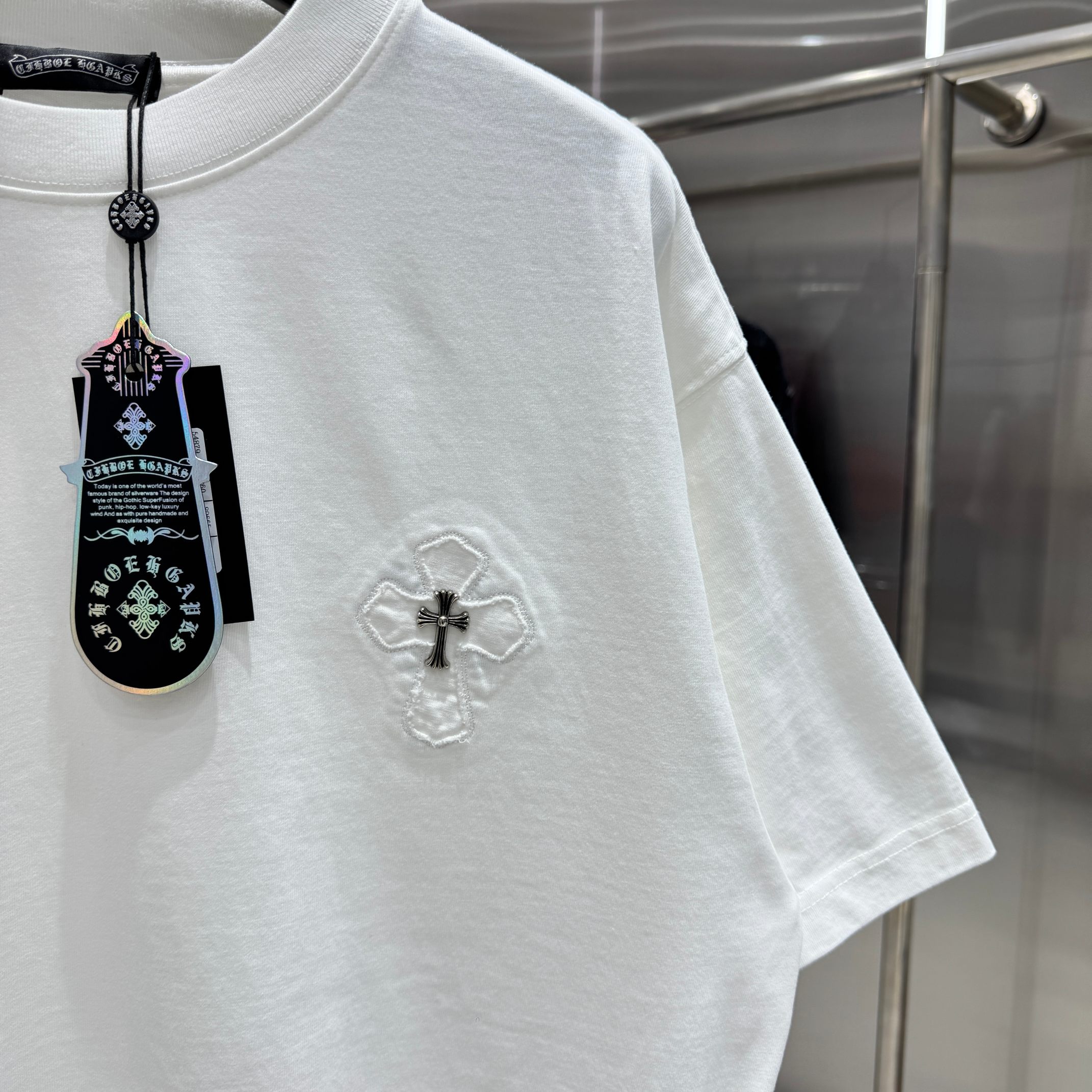 Chrome Hearts 克罗心 CH 春夏新款 2026 重工水洗贴布绣 万针刺绣工艺短袖T恤 重工面料300克重