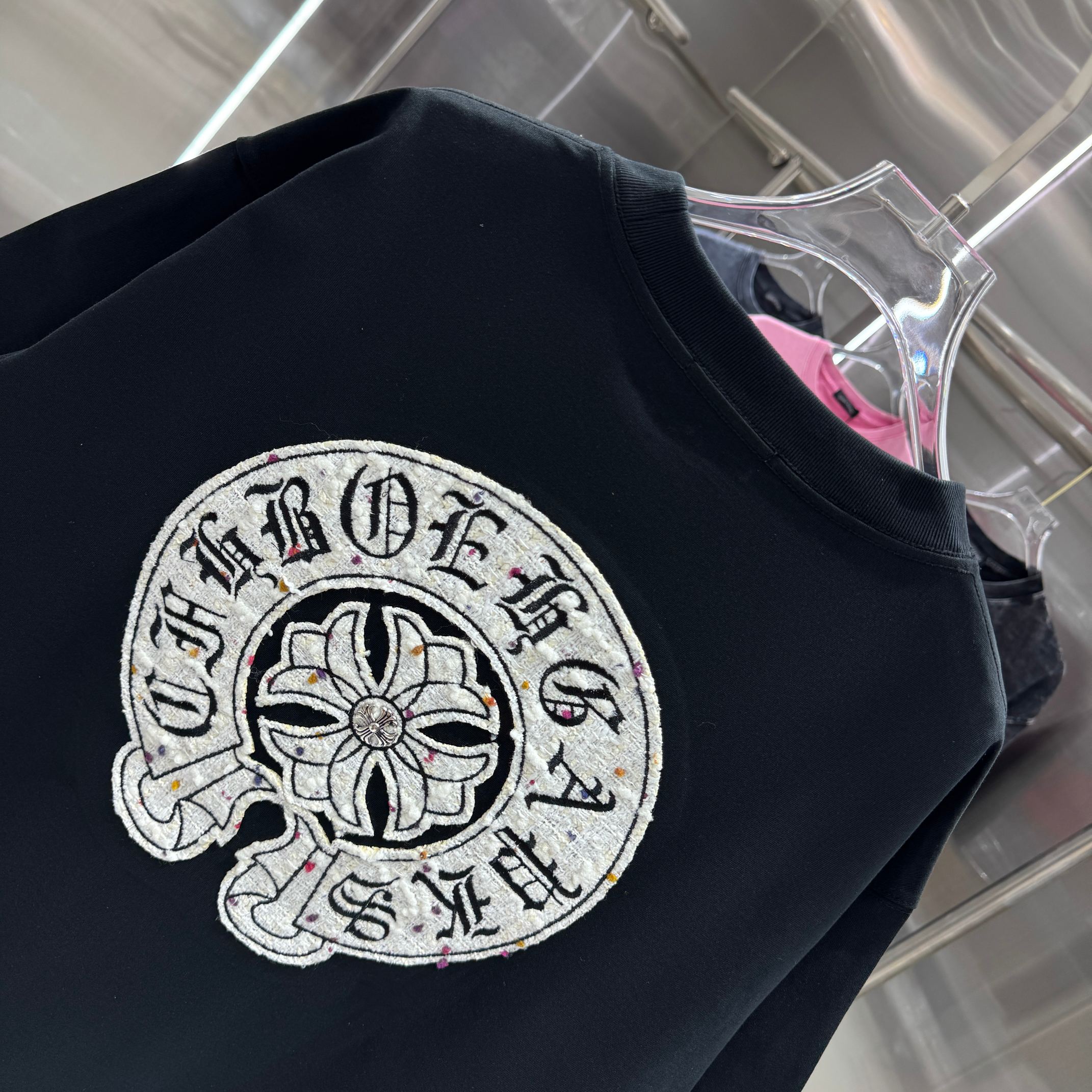 Chrome Hearts 克罗心 CH 春夏新款 2026 重工小香风贴布绣花工艺短袖T恤 重工面料300克重