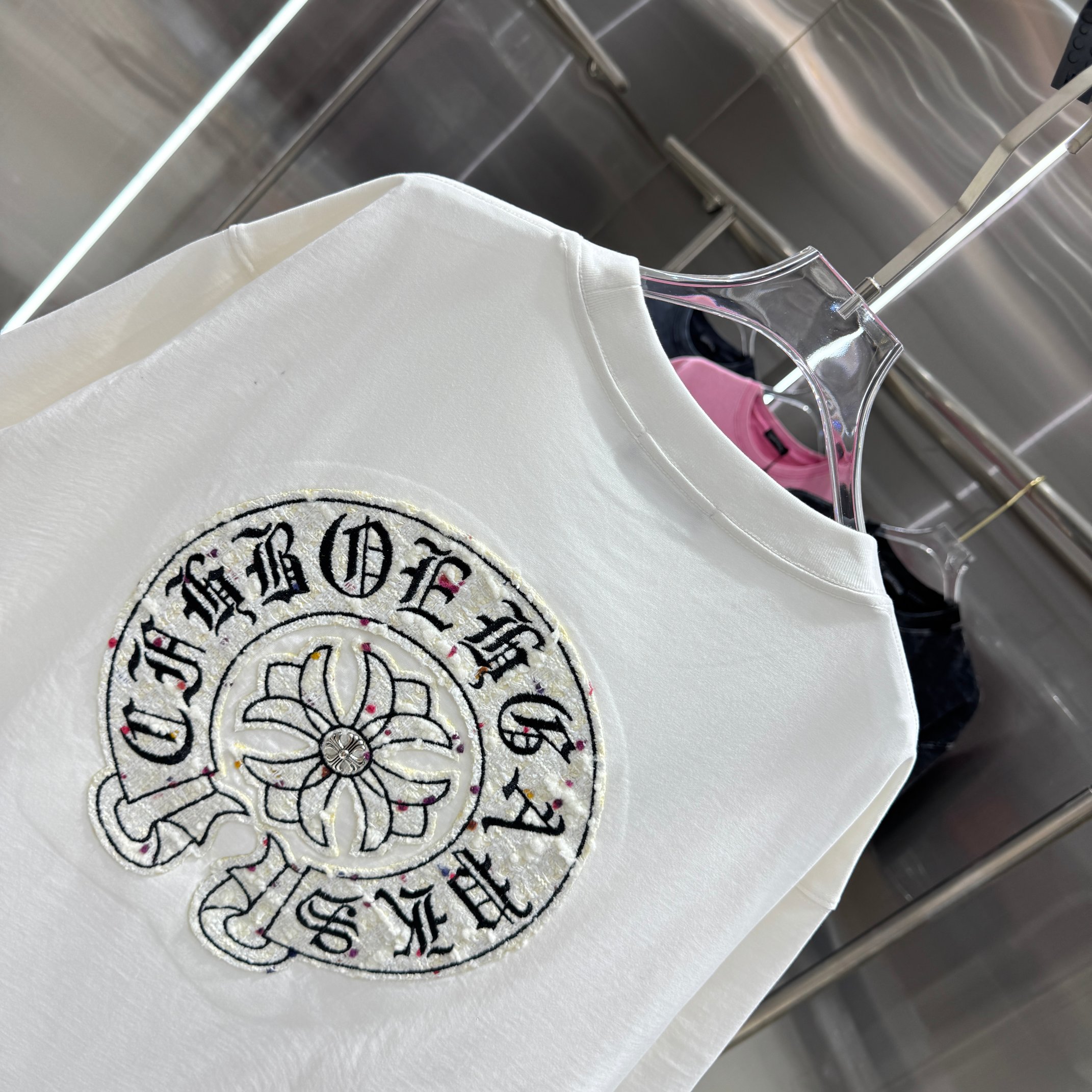 Chrome Hearts 克罗心 CH 春夏新款 2026 重工小香风贴布绣花工艺短袖T恤 重工面料300克重