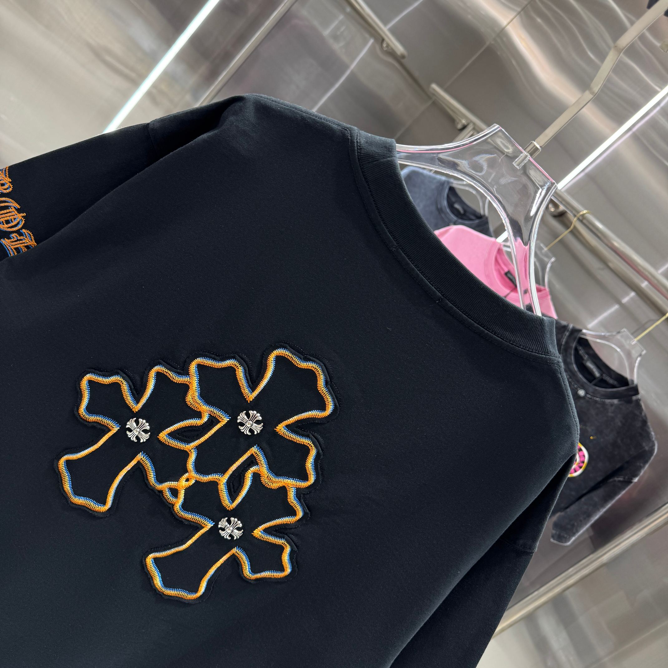 Chrome Hearts 克罗心 CH 春夏新款 2026 贴布绣花工艺短袖T恤 重工面料300克重